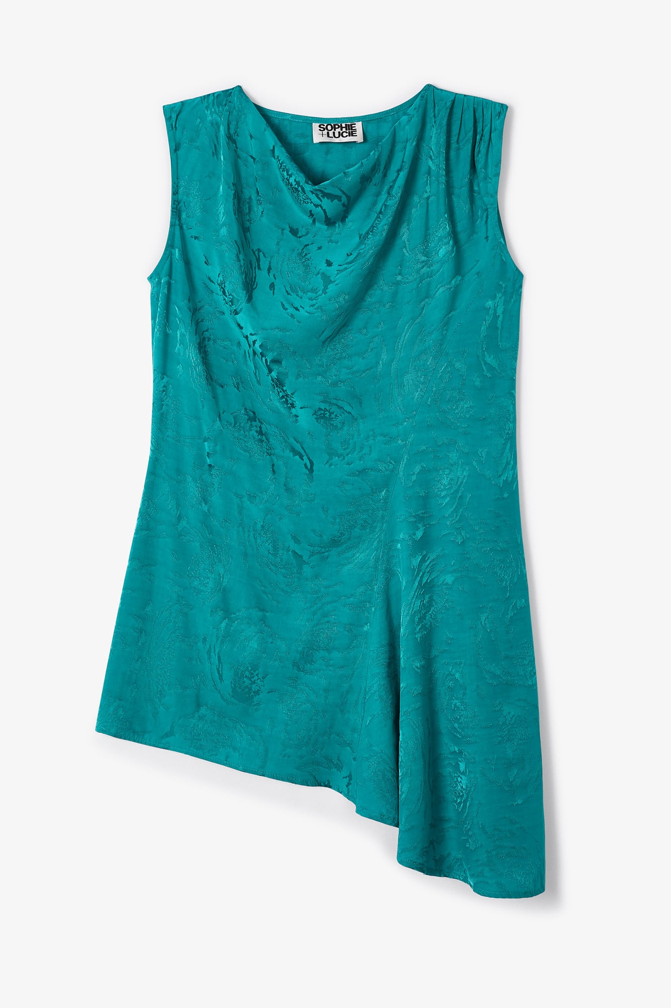 TUNIC SCARF BRANCHES TURQUOISE
