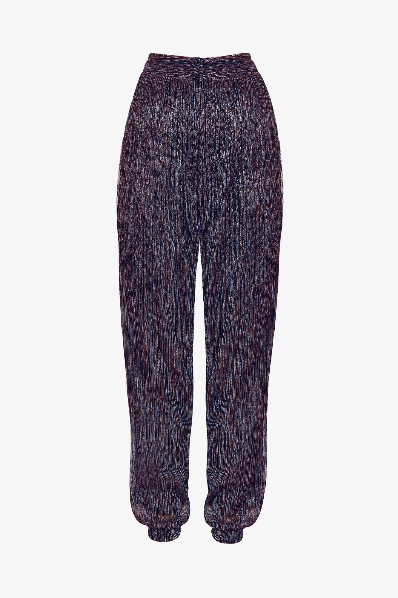 SHINY PLEATED PANTS