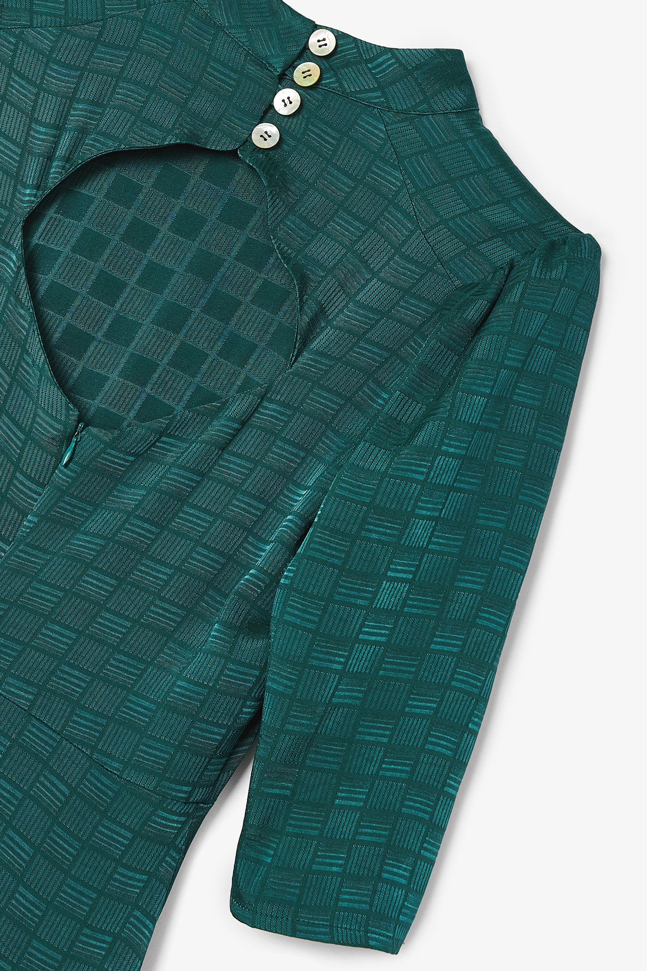 VESTIDO PILAR CUADRO VERDE