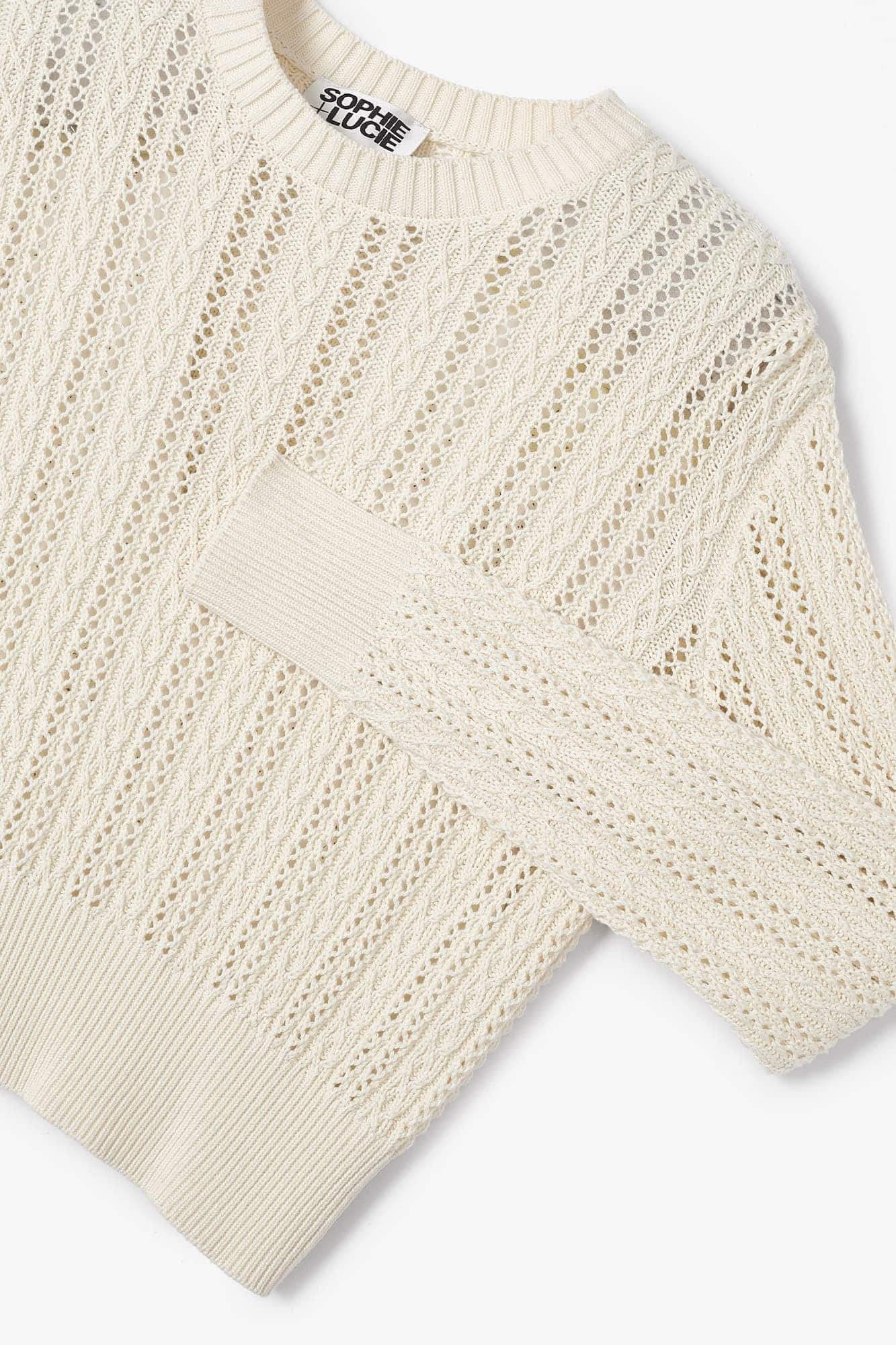 EGG-COTTON SWEATER RAW KNIT