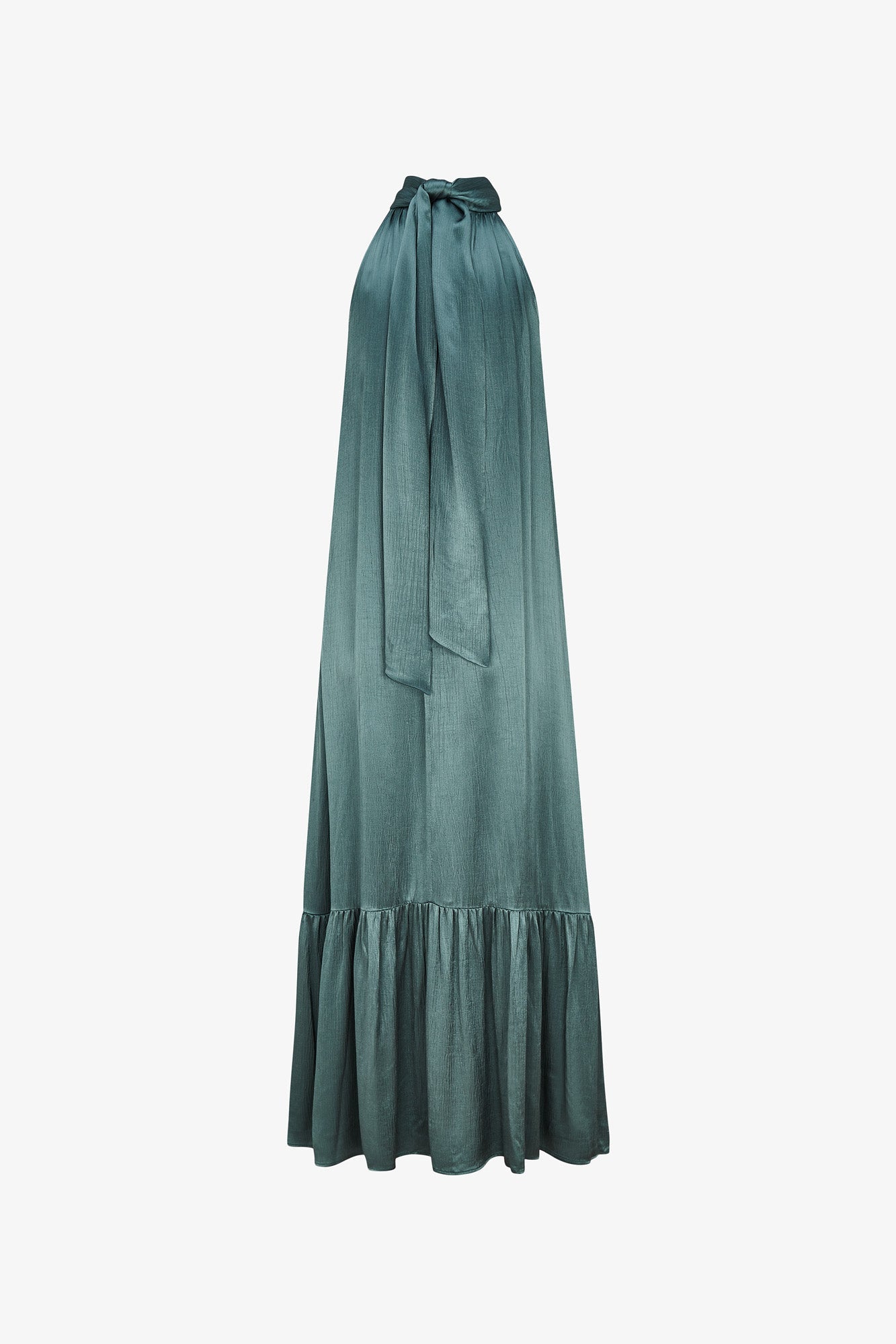 SATIN HALTER DRESS
