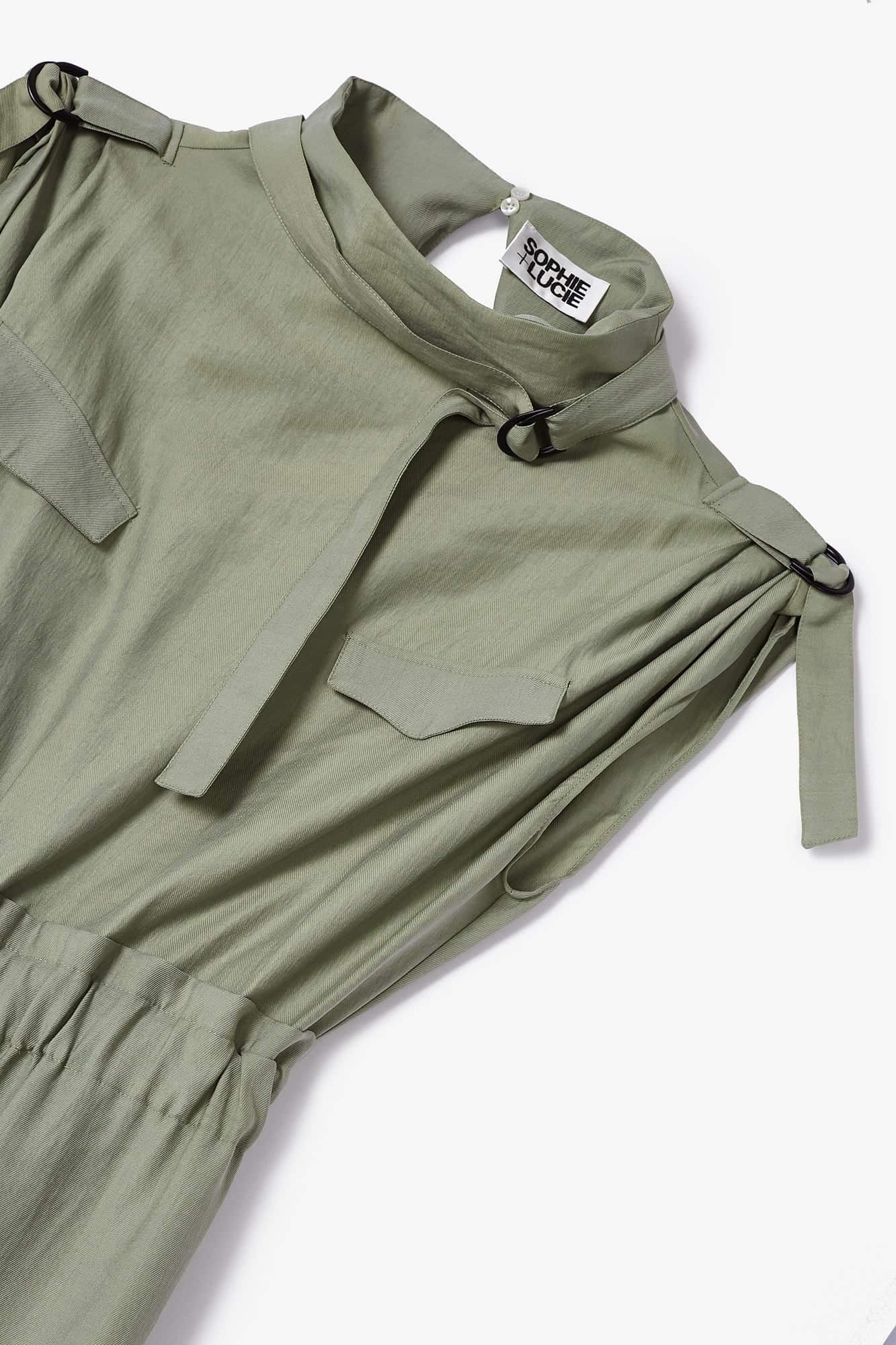 KHAKI TRENCH OVERALLS