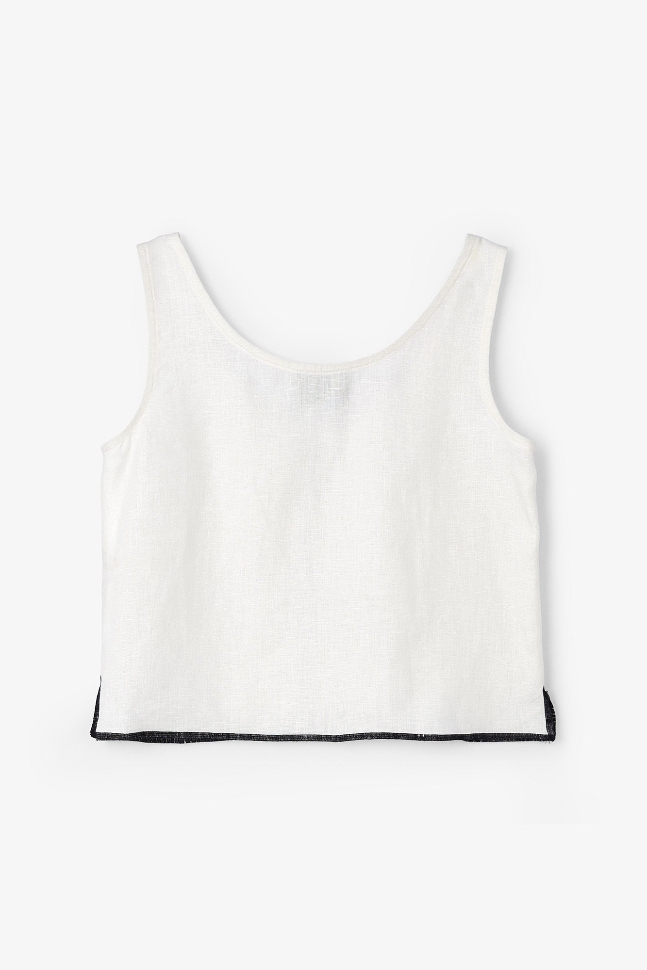 TOP SCALLOP WHITE THREAD