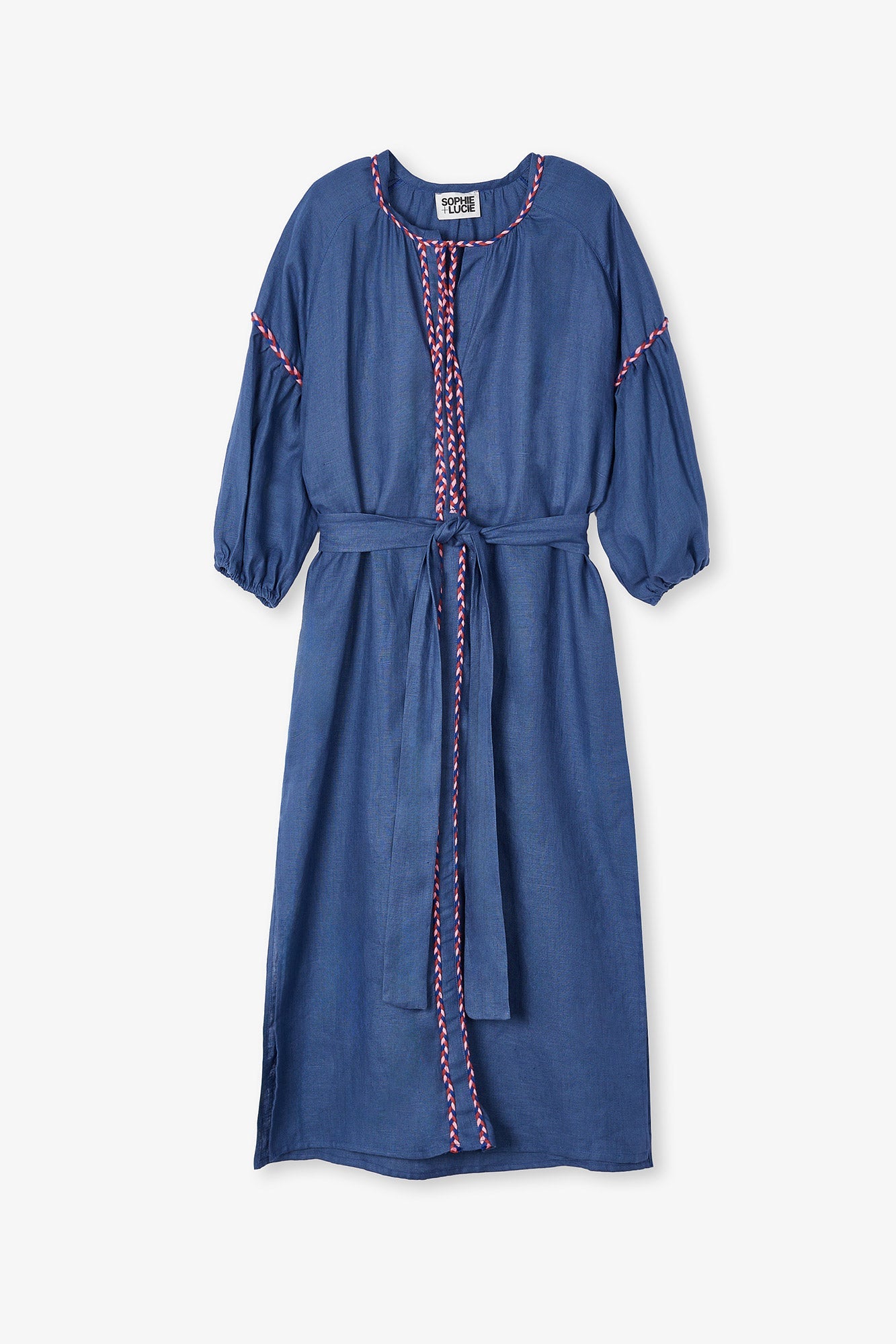 BLACK LINEN TUNIC BLUE