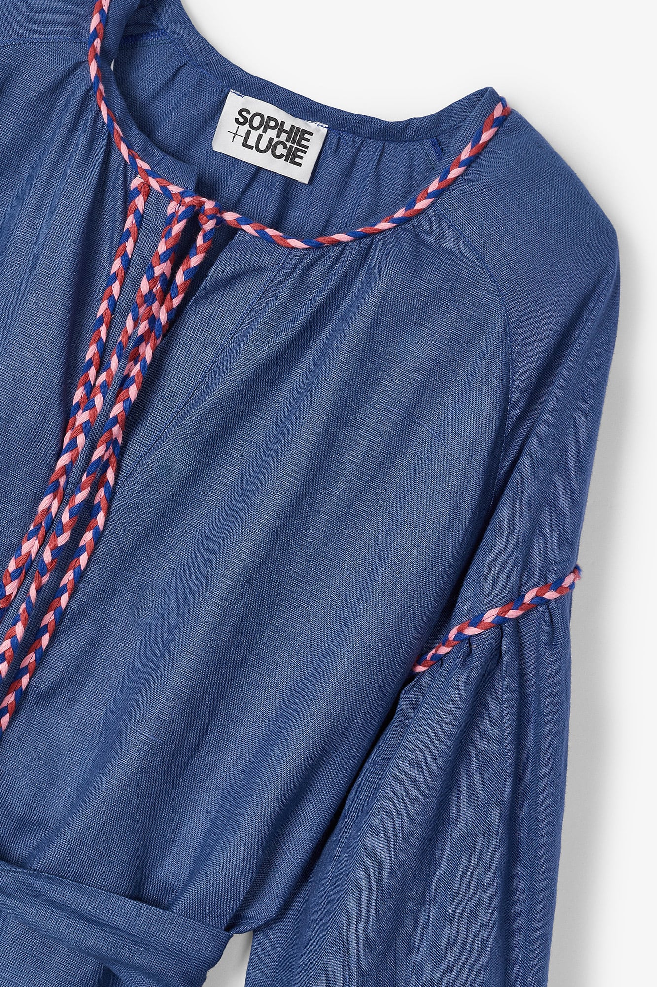 BLACK LINEN TUNIC BLUE