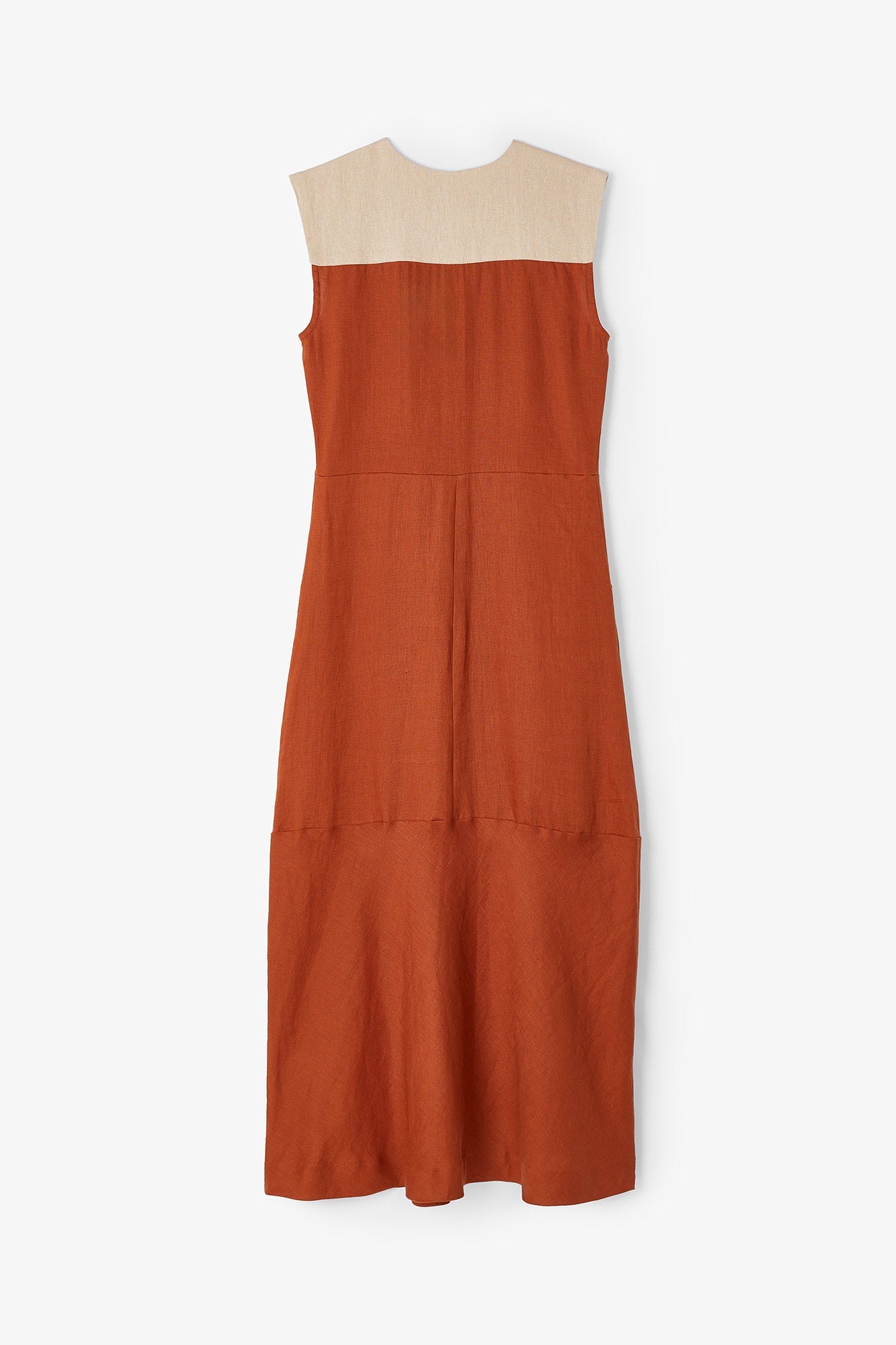 APRIL CARAMEL LINEN DRESS