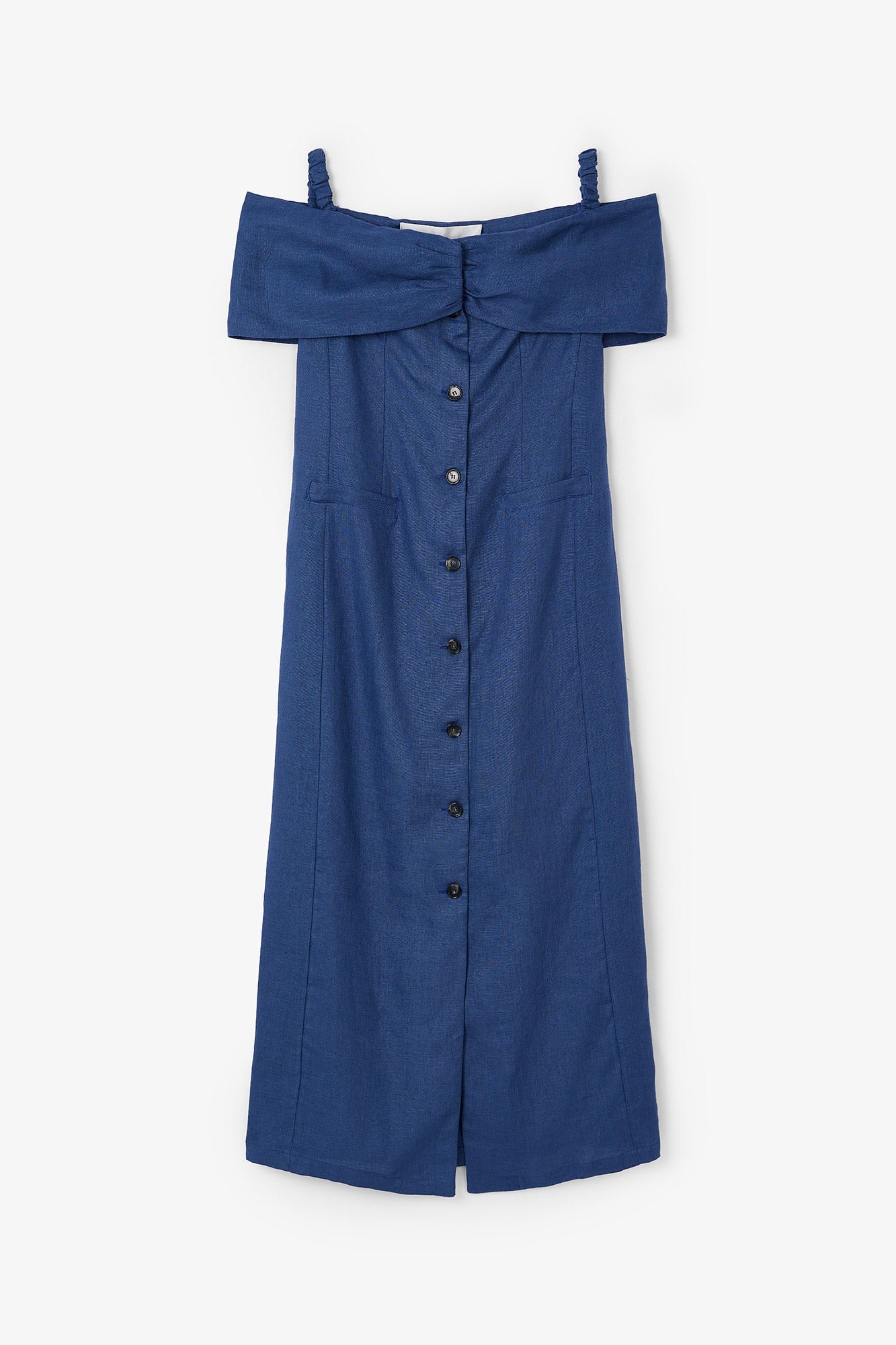 MENORCA BLUE LINEN DRESS