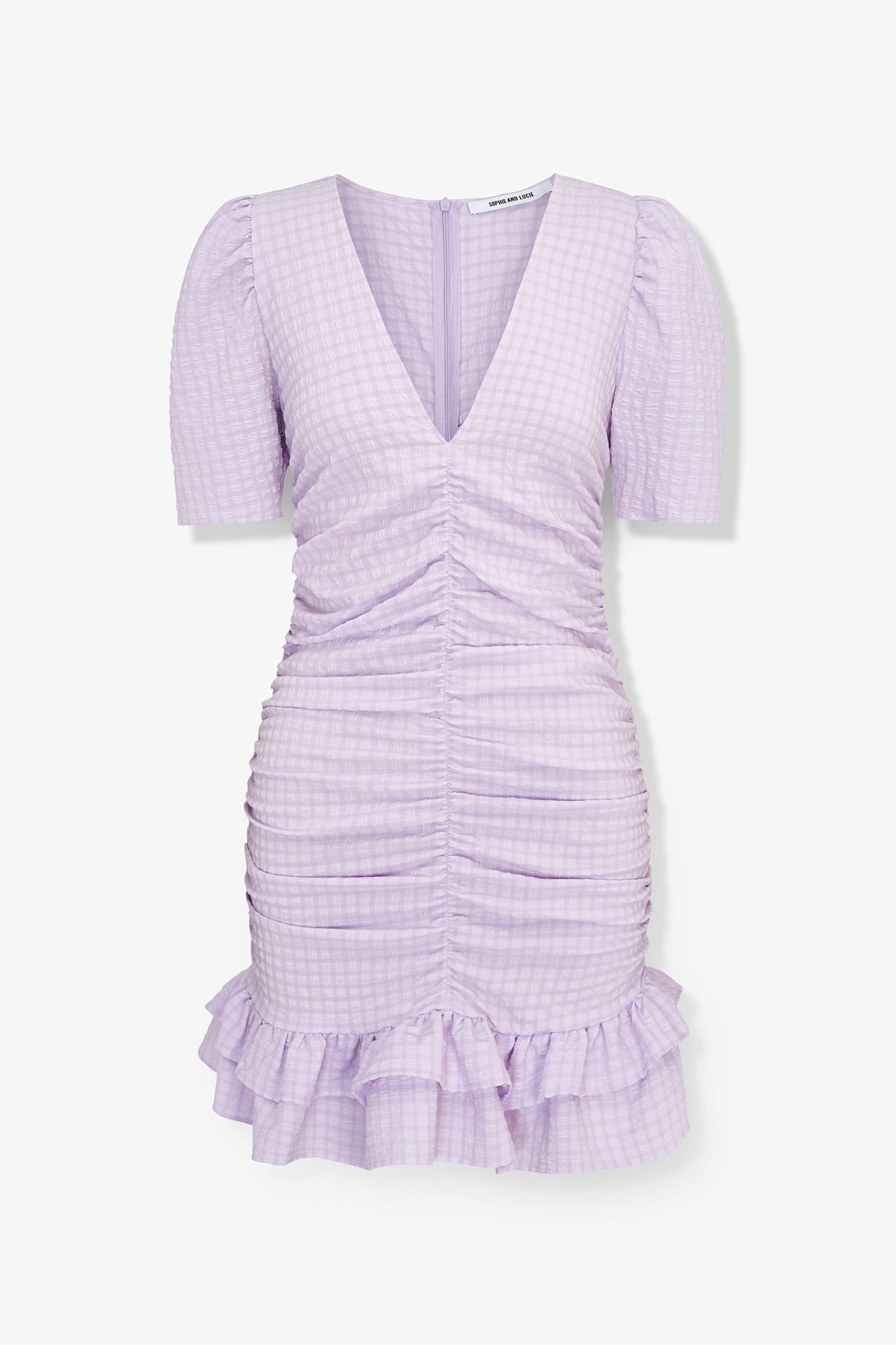 GINEBRA EMBOSSED LILAC DRESS