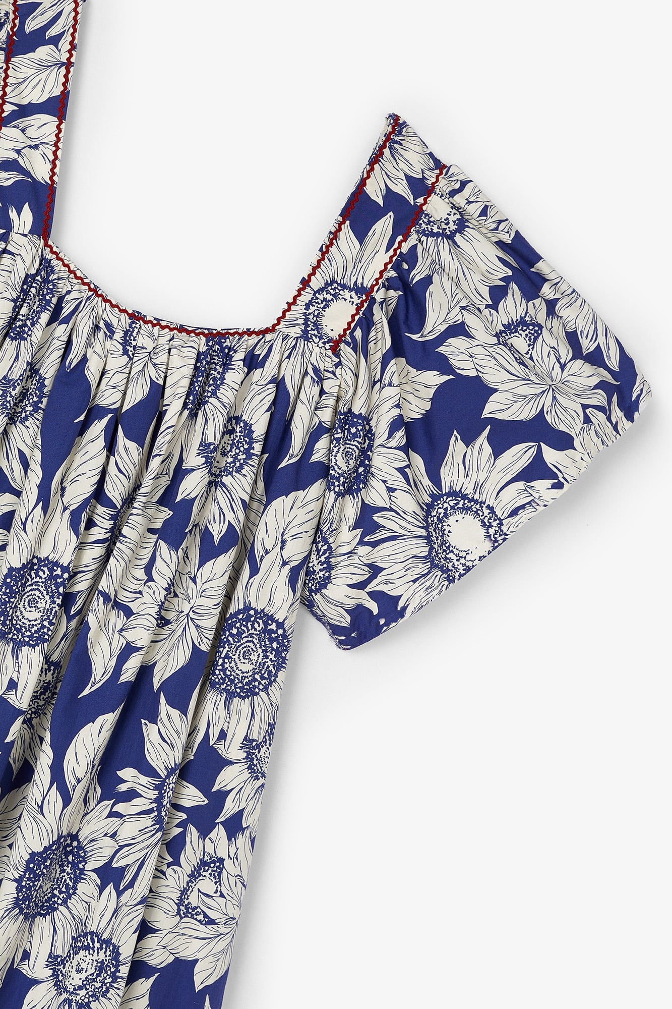 DAISY DRESS WITH BLUE SUNFLOWERS