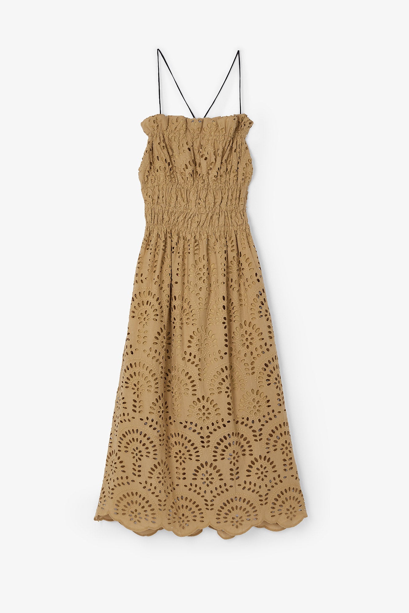 BEIGE DIE-CUT ONE DRESS