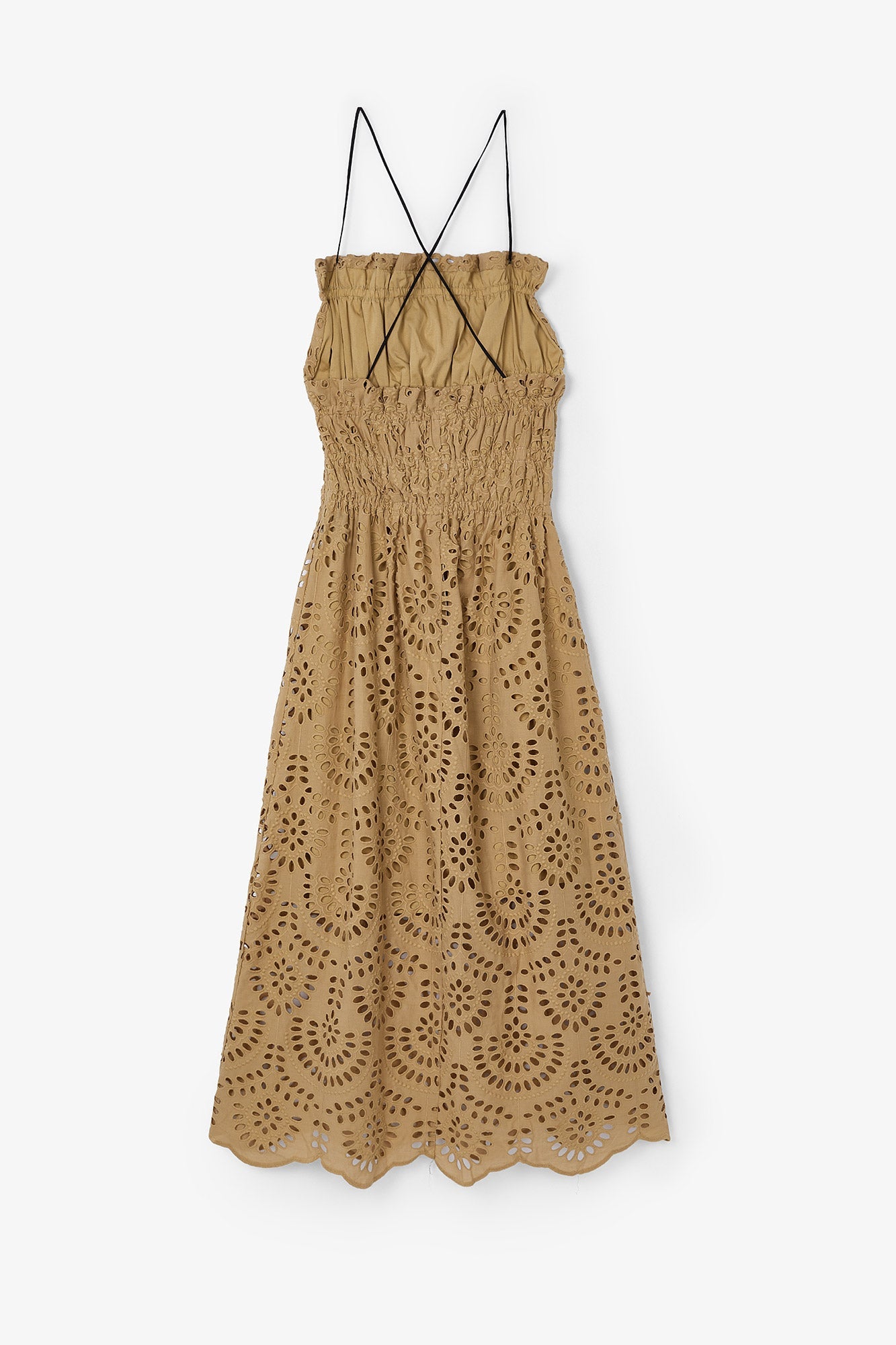 BEIGE DIE-CUT ONE DRESS