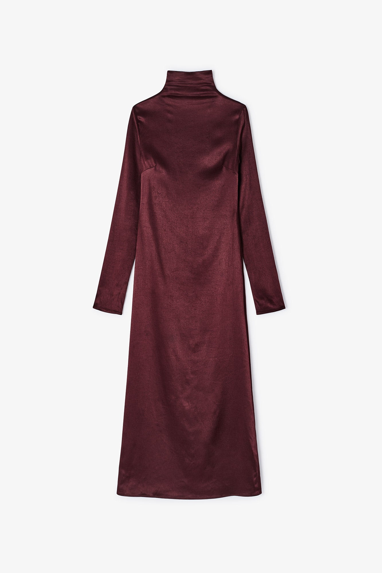 BROWN SATIN MINIMAL DRESS