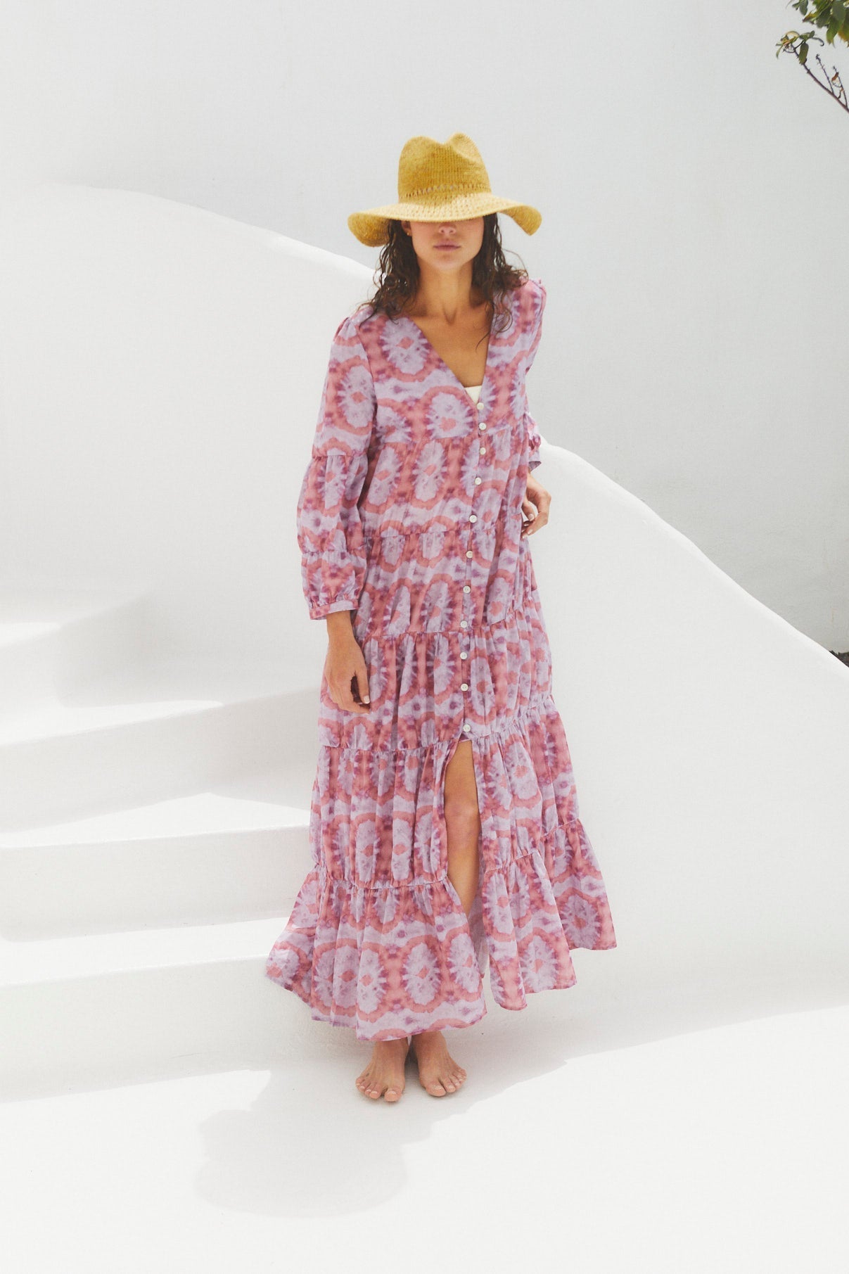 SAVINA TIE DYE PURPLE DRESS