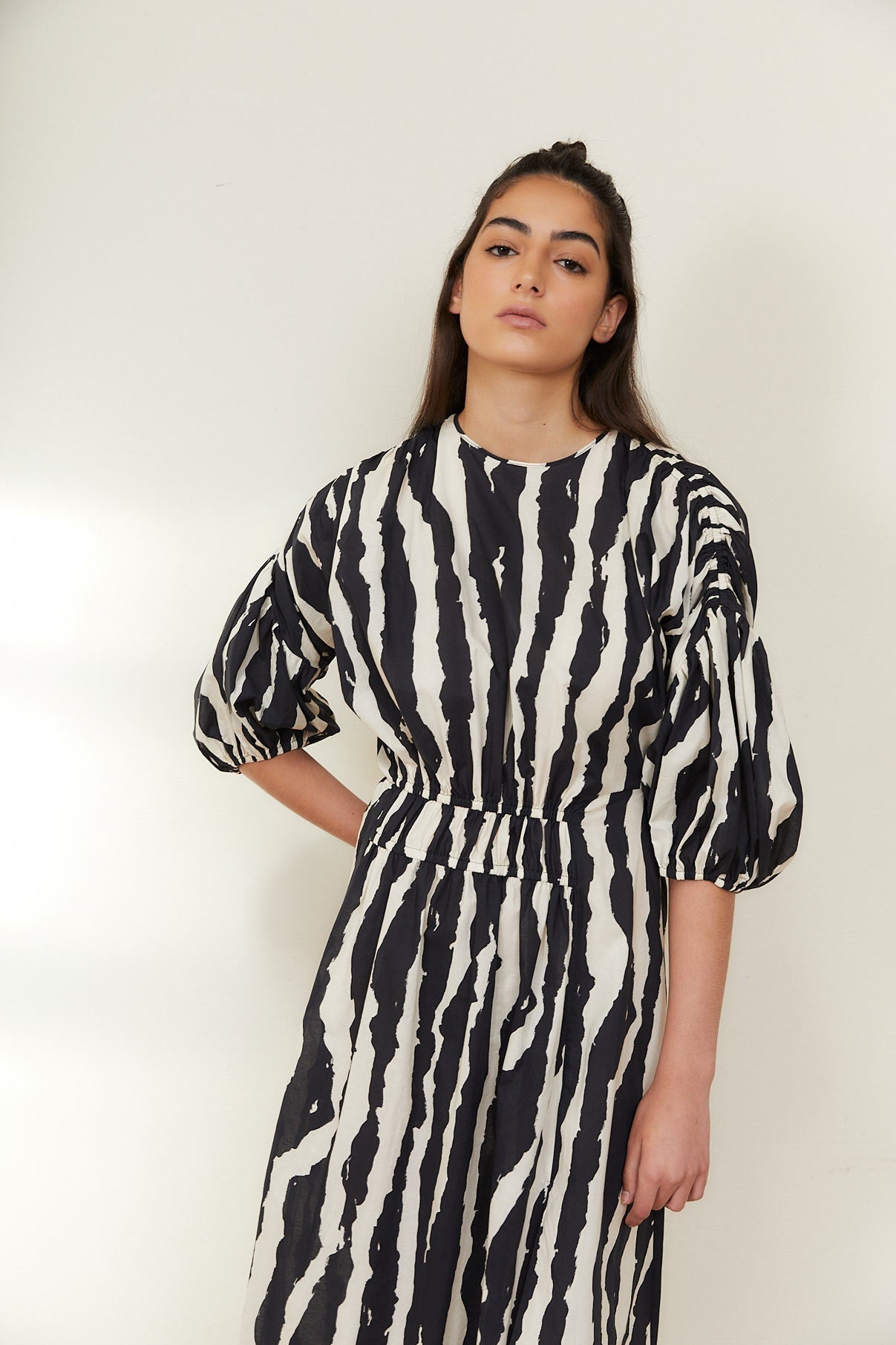 PATY BLACK ZEBRA DRESS