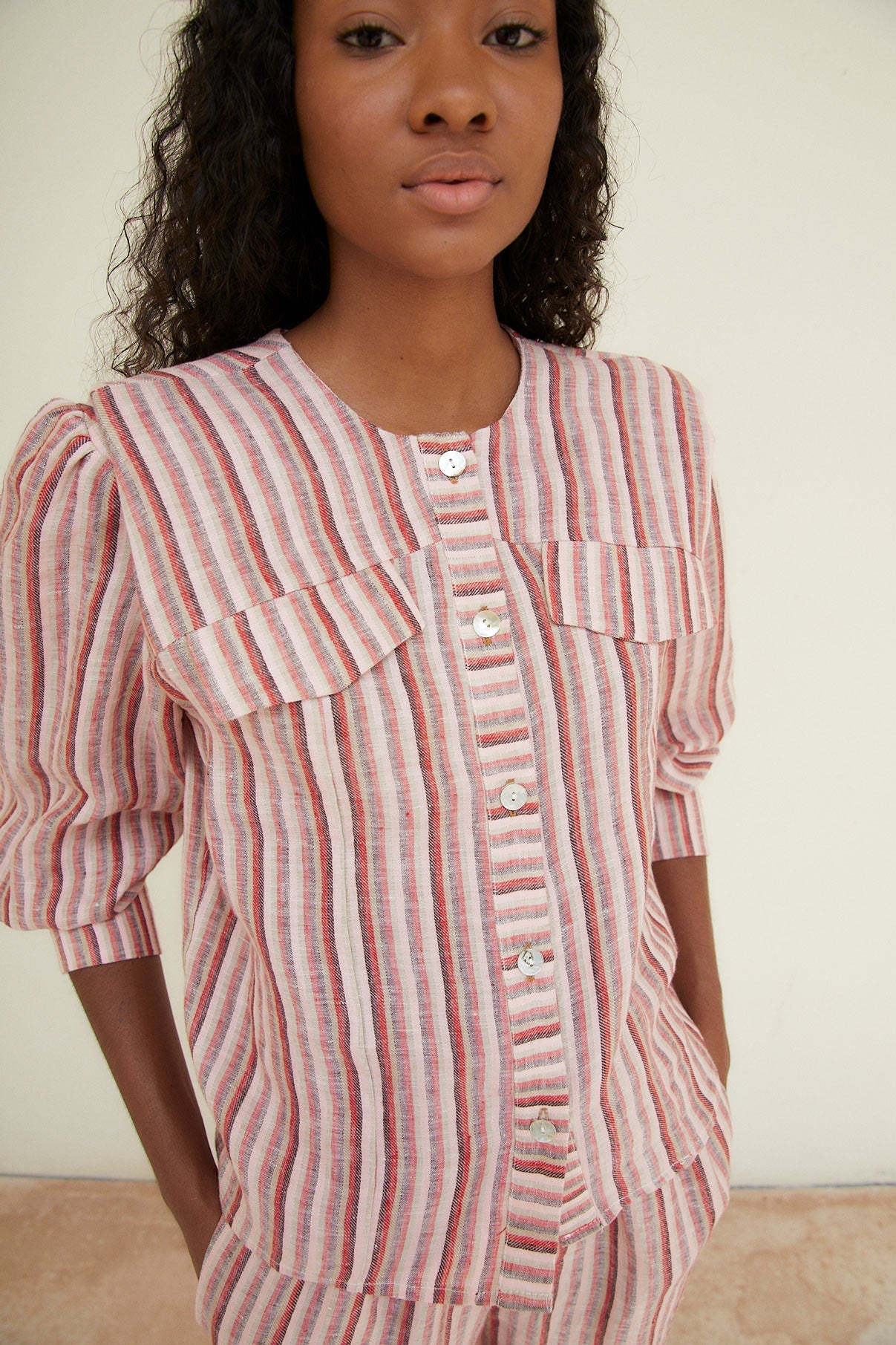 CABURGO TUNEZ RED BLOUSE