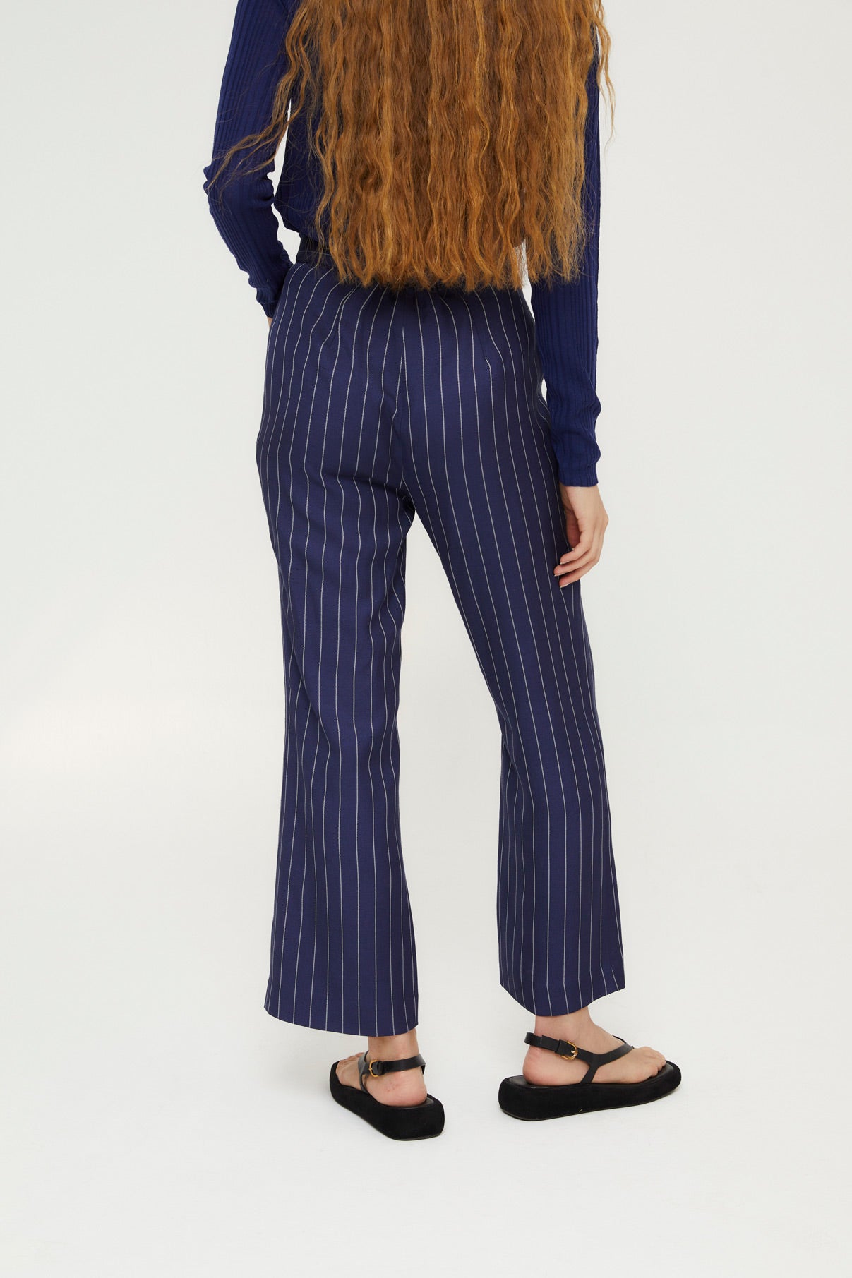 BLUE DIPLOMATIC CROP PANTS EIGHTIES
