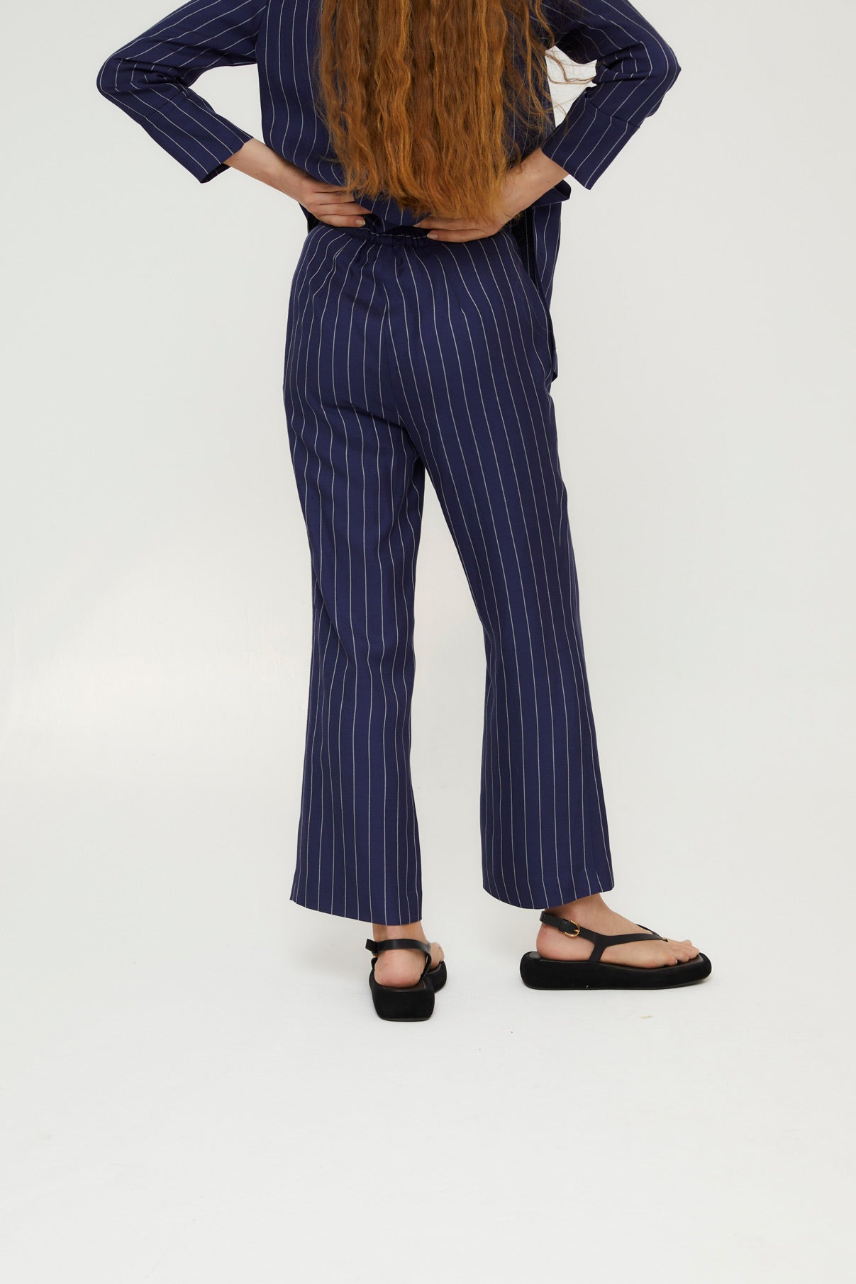 BLUE DIPLOMATIC CROP PANTS EIGHTIES