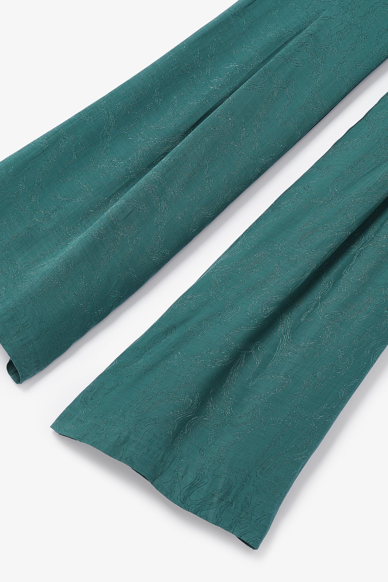 COBALT WAVE PLEAT PANTS