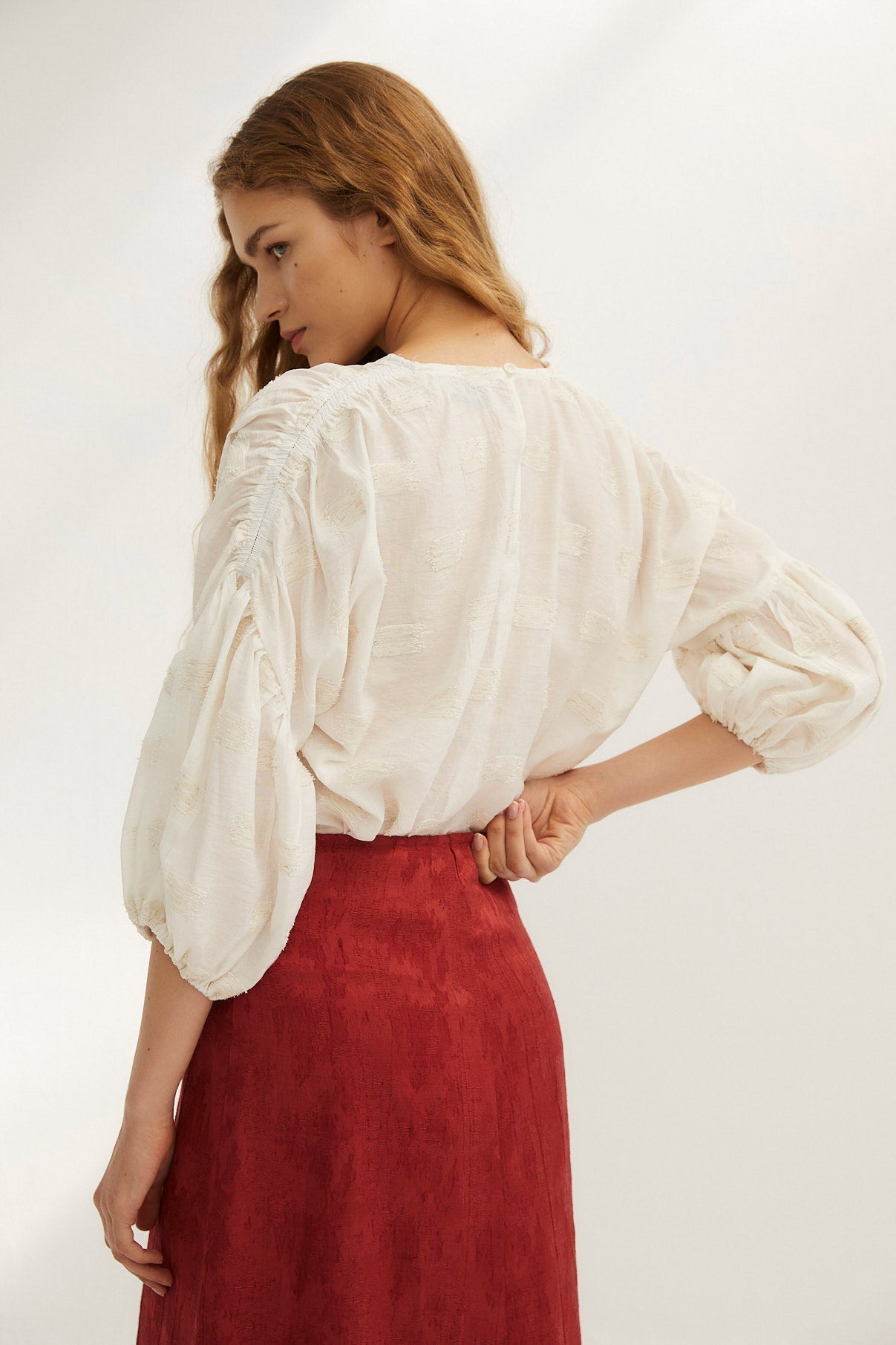 PATI BLOUSE WITH ECRU PATCHES