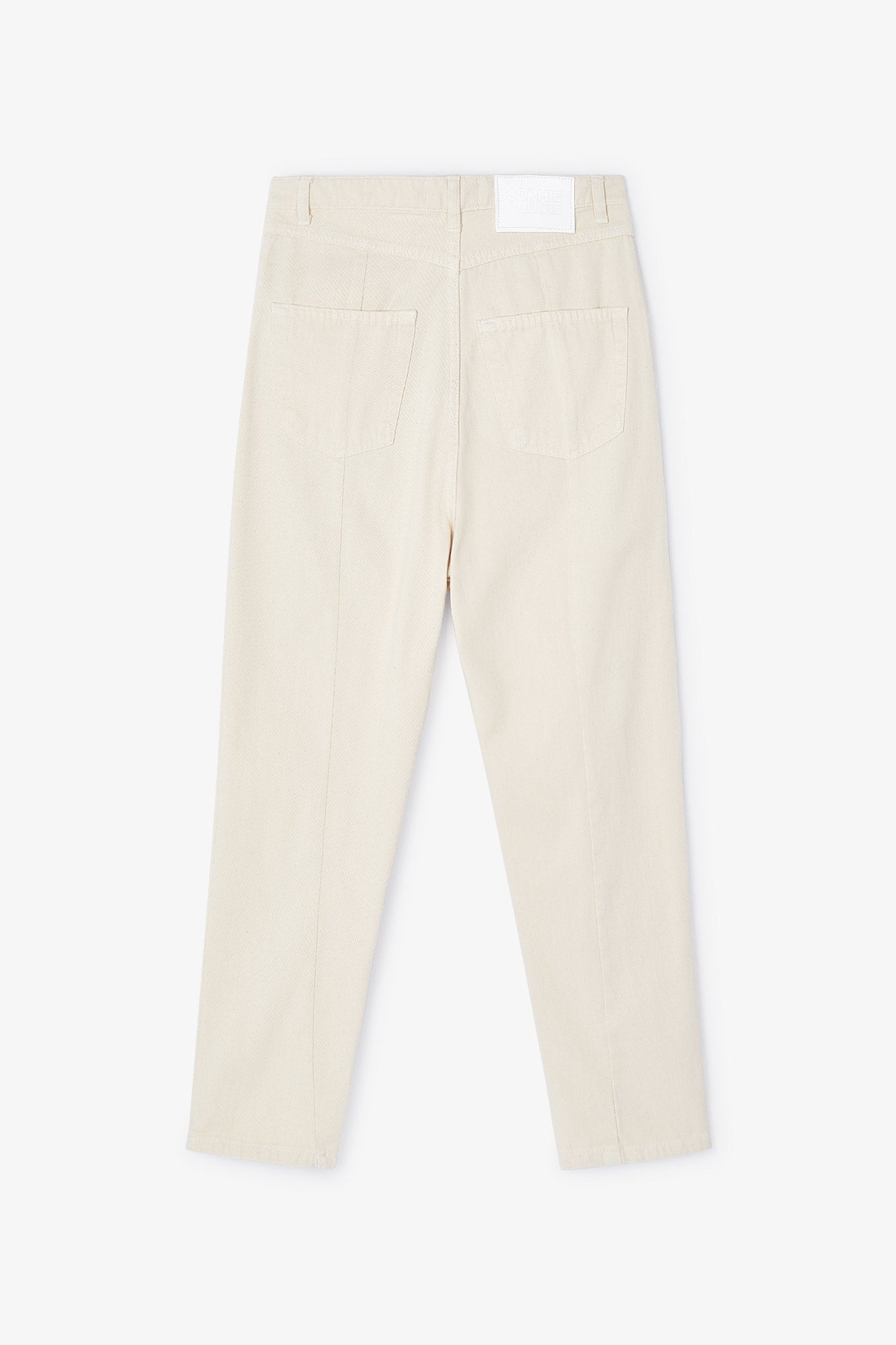 LUCCI STUDDED JEANS ECRU