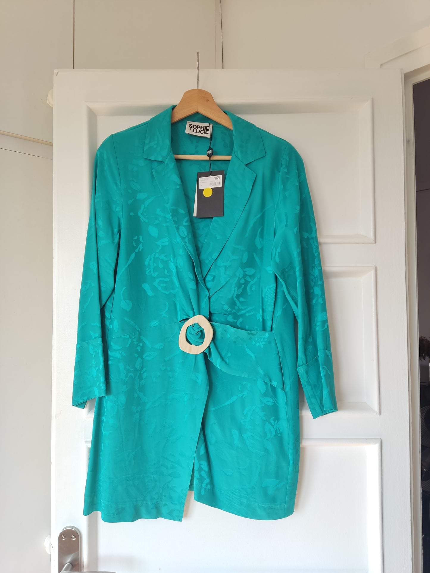 CHAQUETA BANON RAMAS TURQUESA