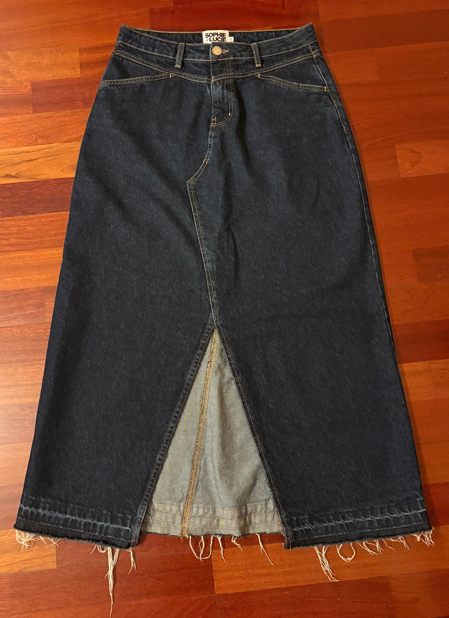 FALDA VAQUERA DENIM OSCURO