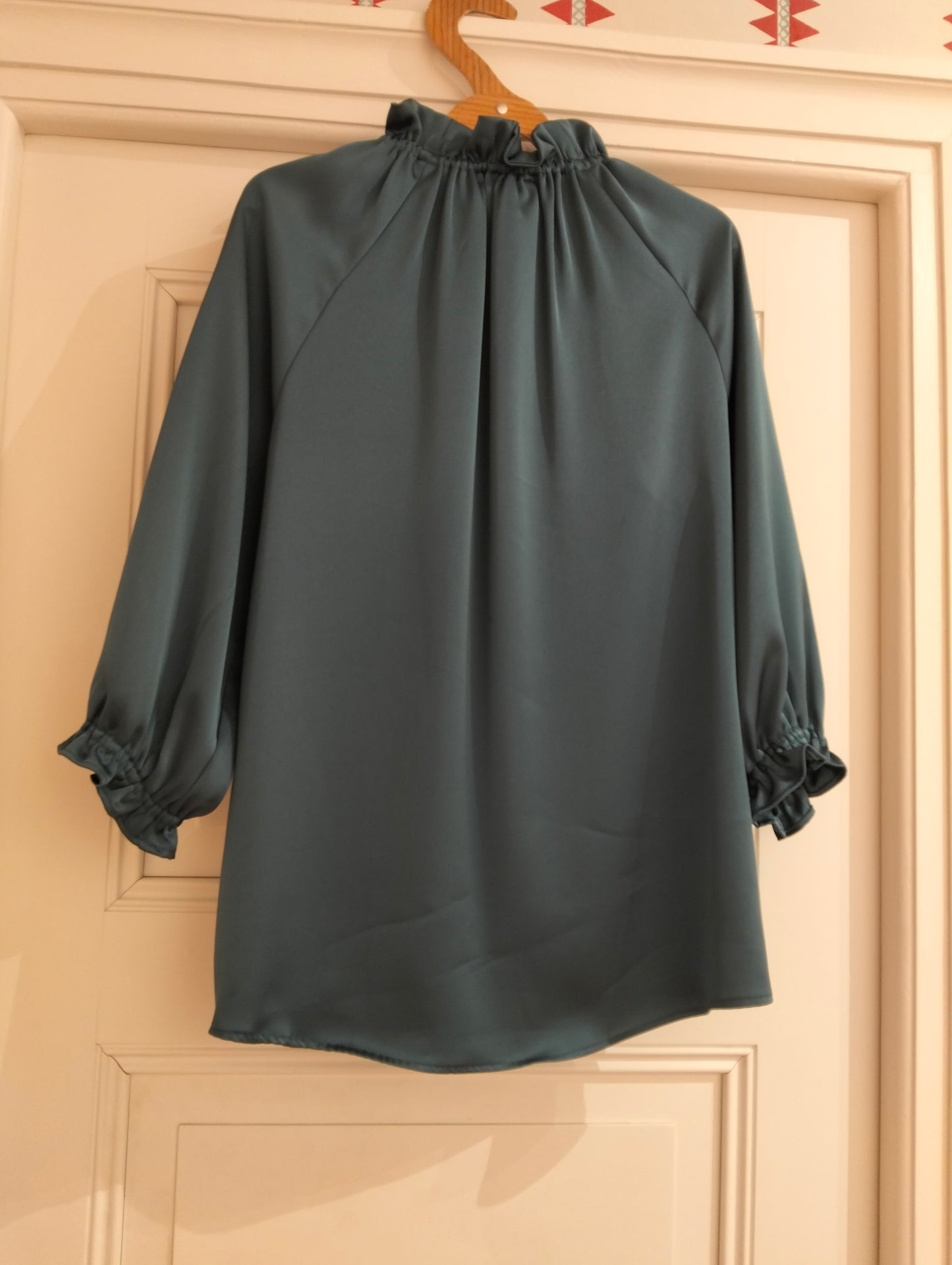 BLUSA GOLA RASO COBALTO