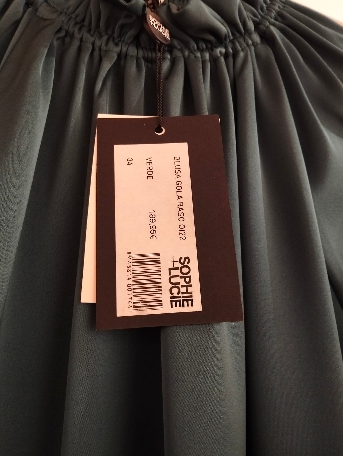 BLUSA GOLA RASO COBALTO