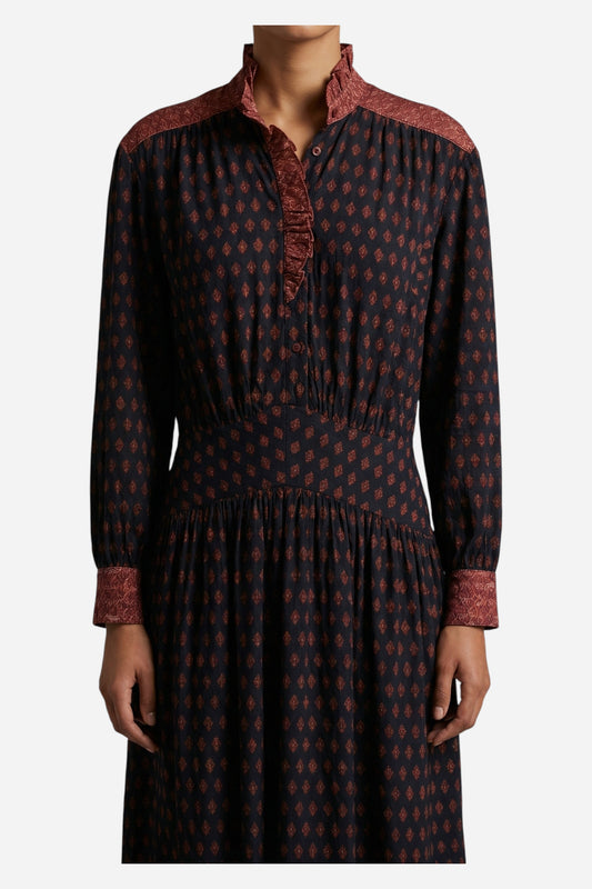 VESTIDO POLI PIÑA NEGRO