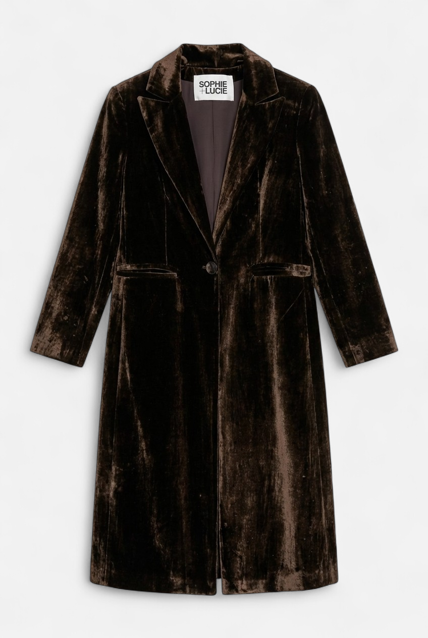 brown velvet coat