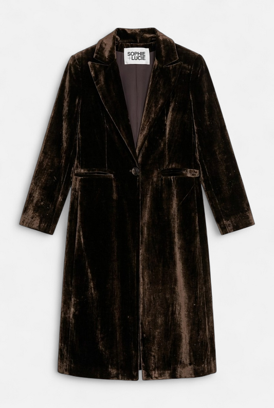 abrigo terciopelo marron