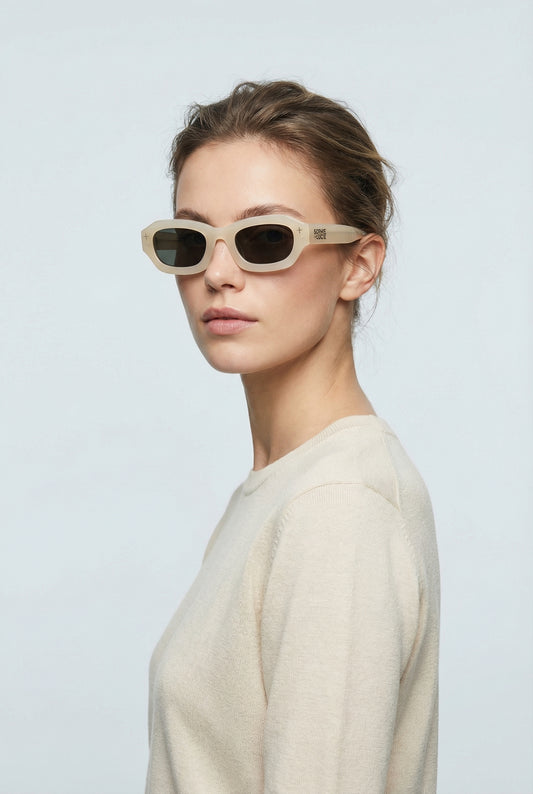New beige acetate sunglasses