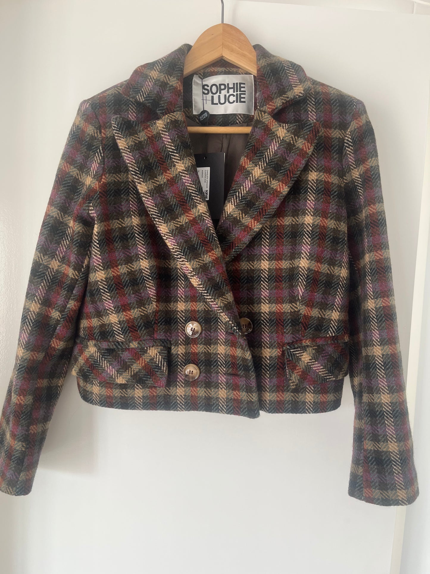 Checked spencer jacket