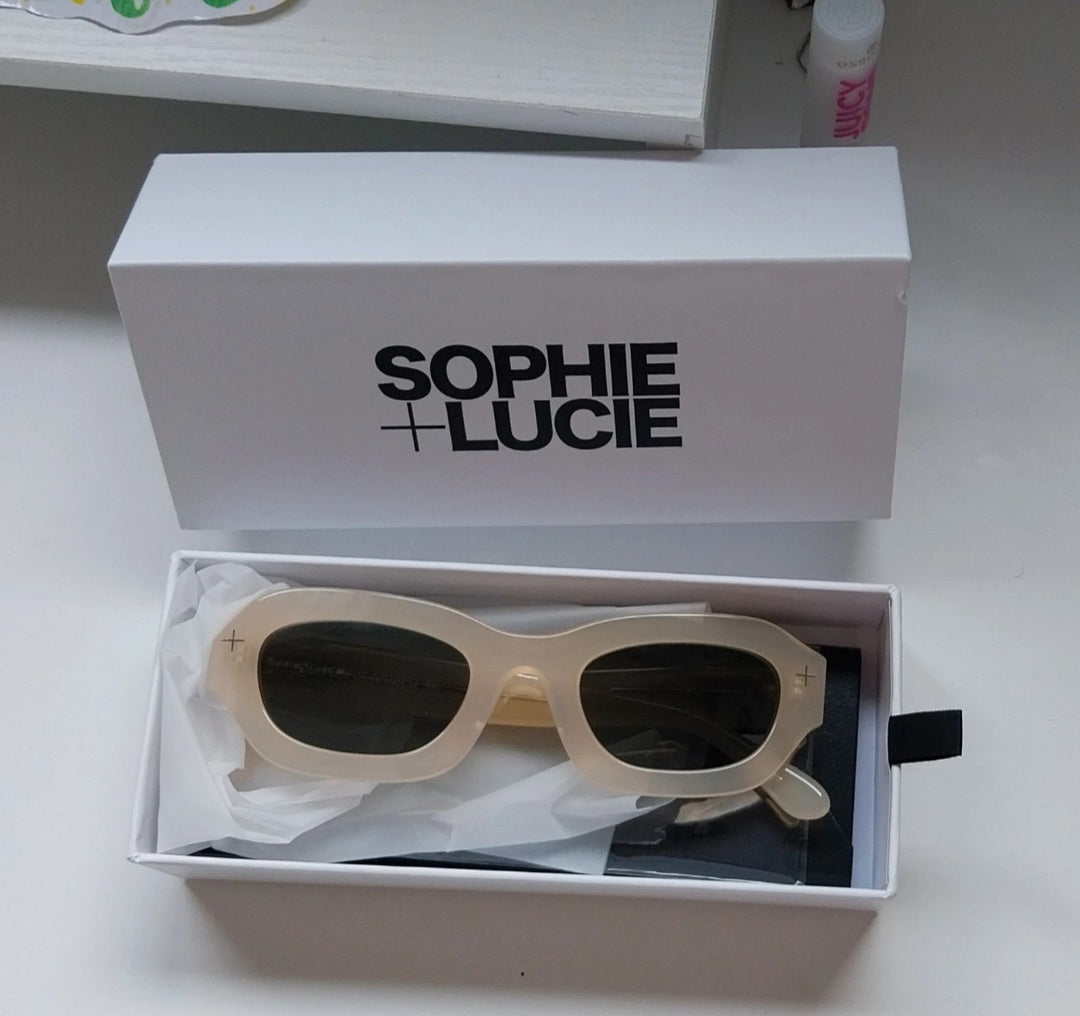 New beige acetate sunglasses