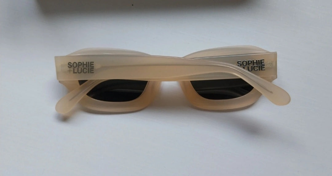 New beige acetate sunglasses
