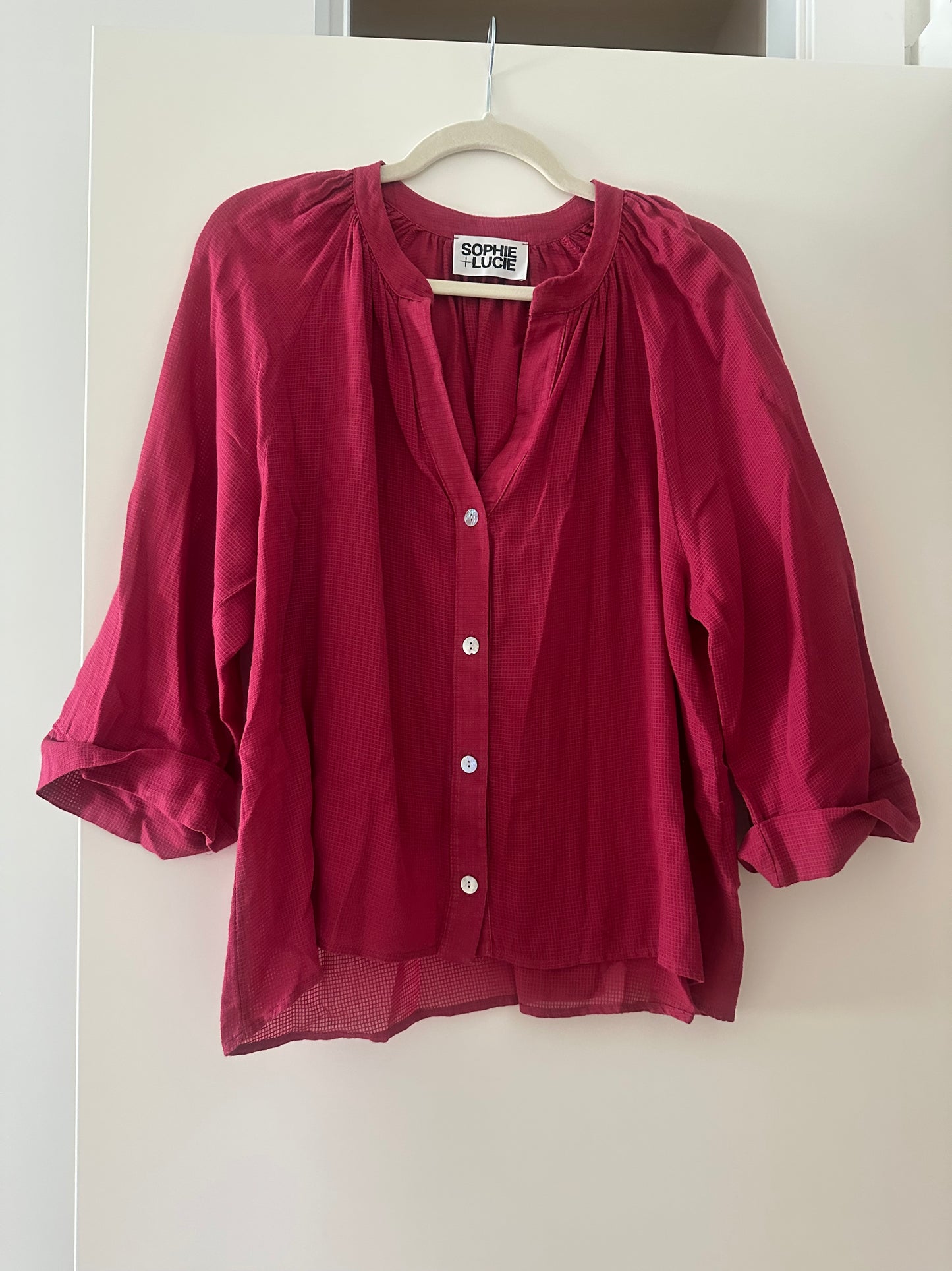 Blusa Arruguilla cereza