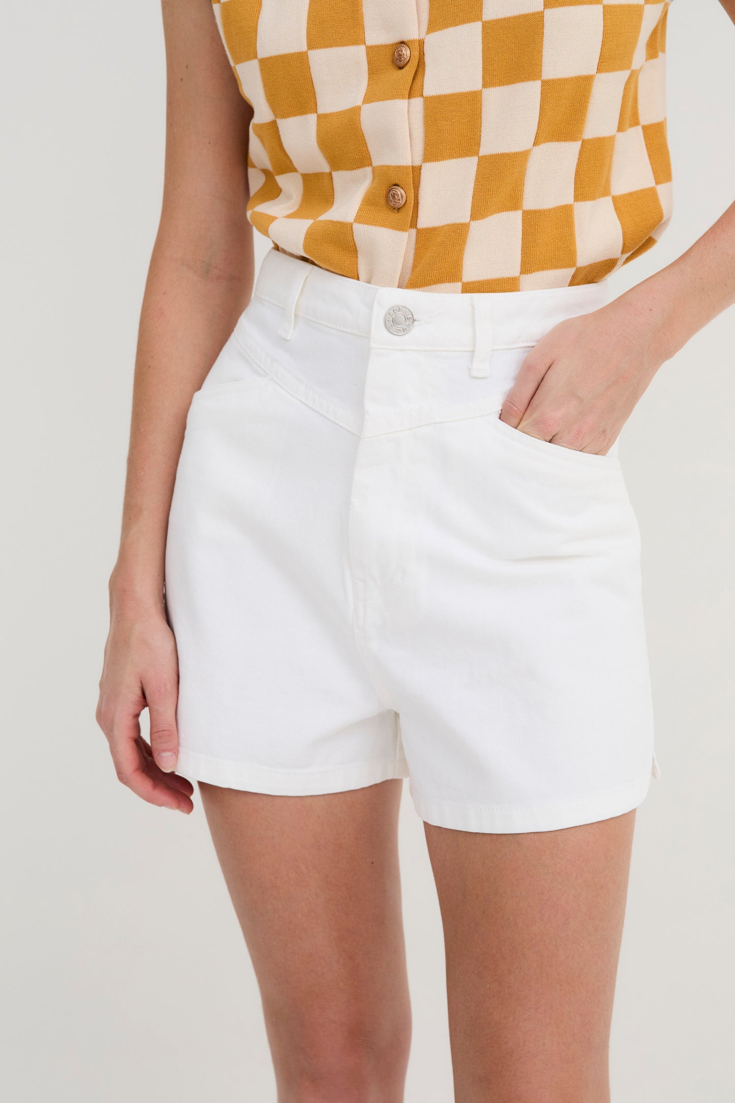 Lucia raw twill shorts