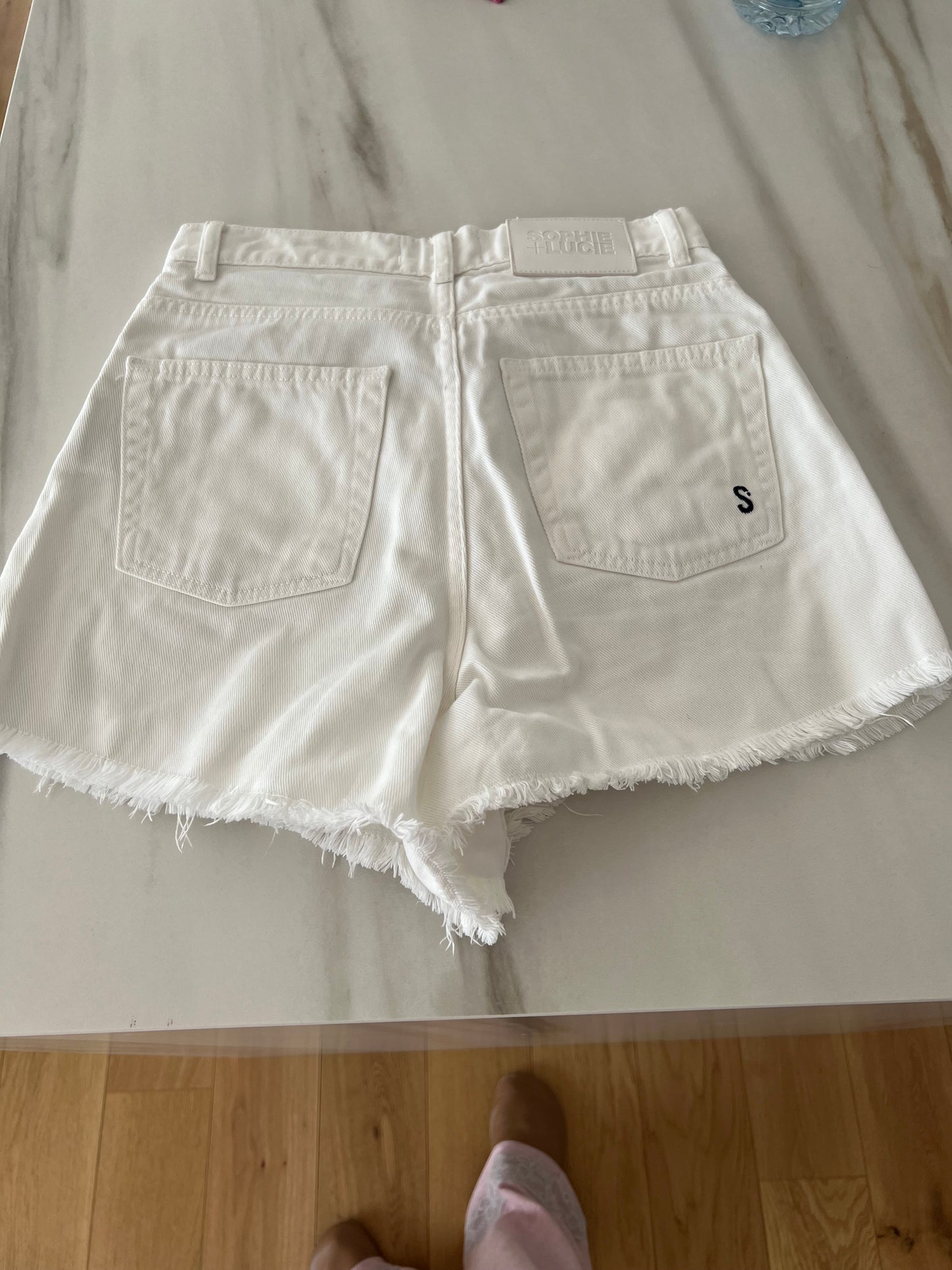 Lucia raw twill shorts