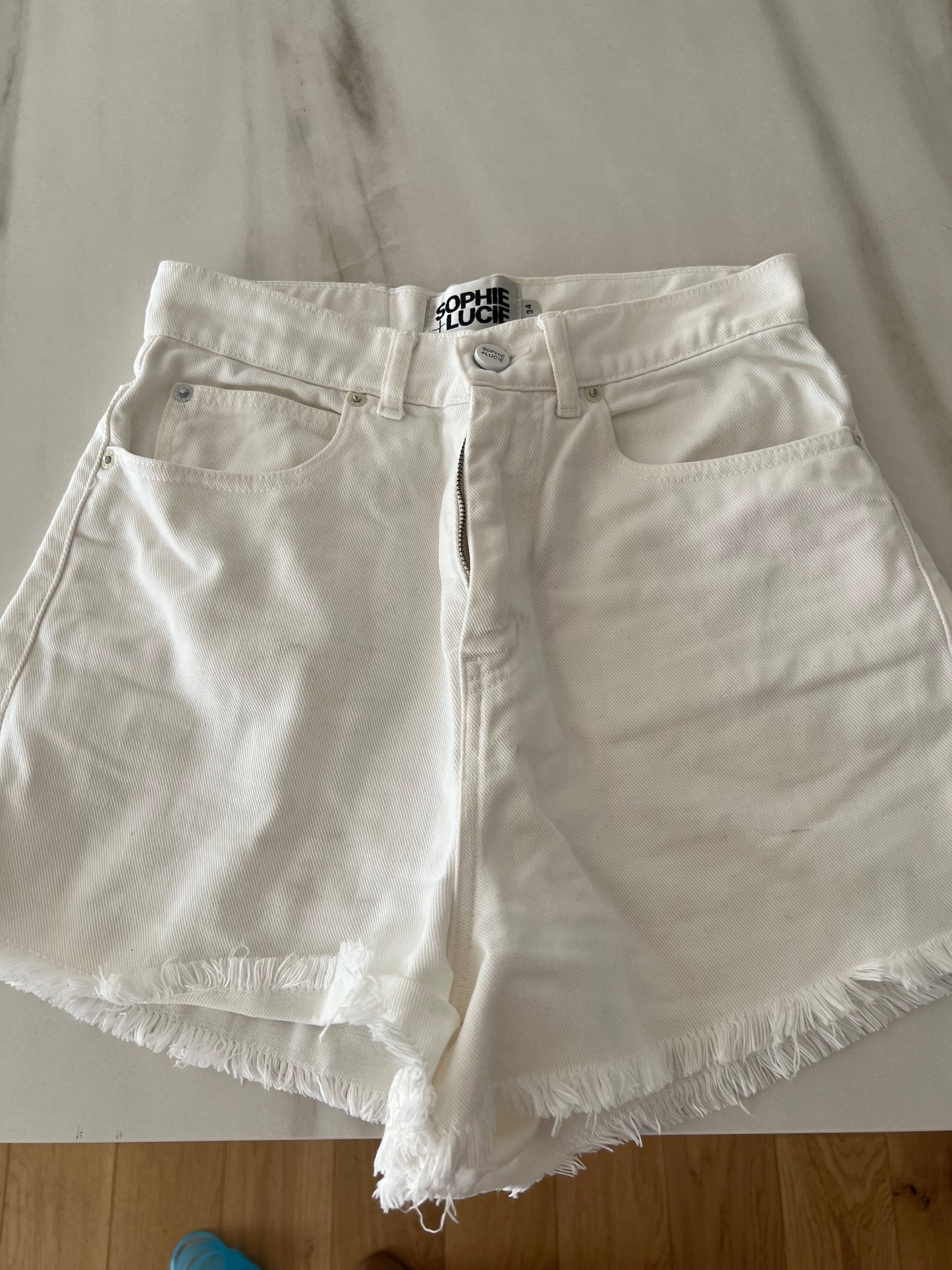 Lucia raw twill shorts