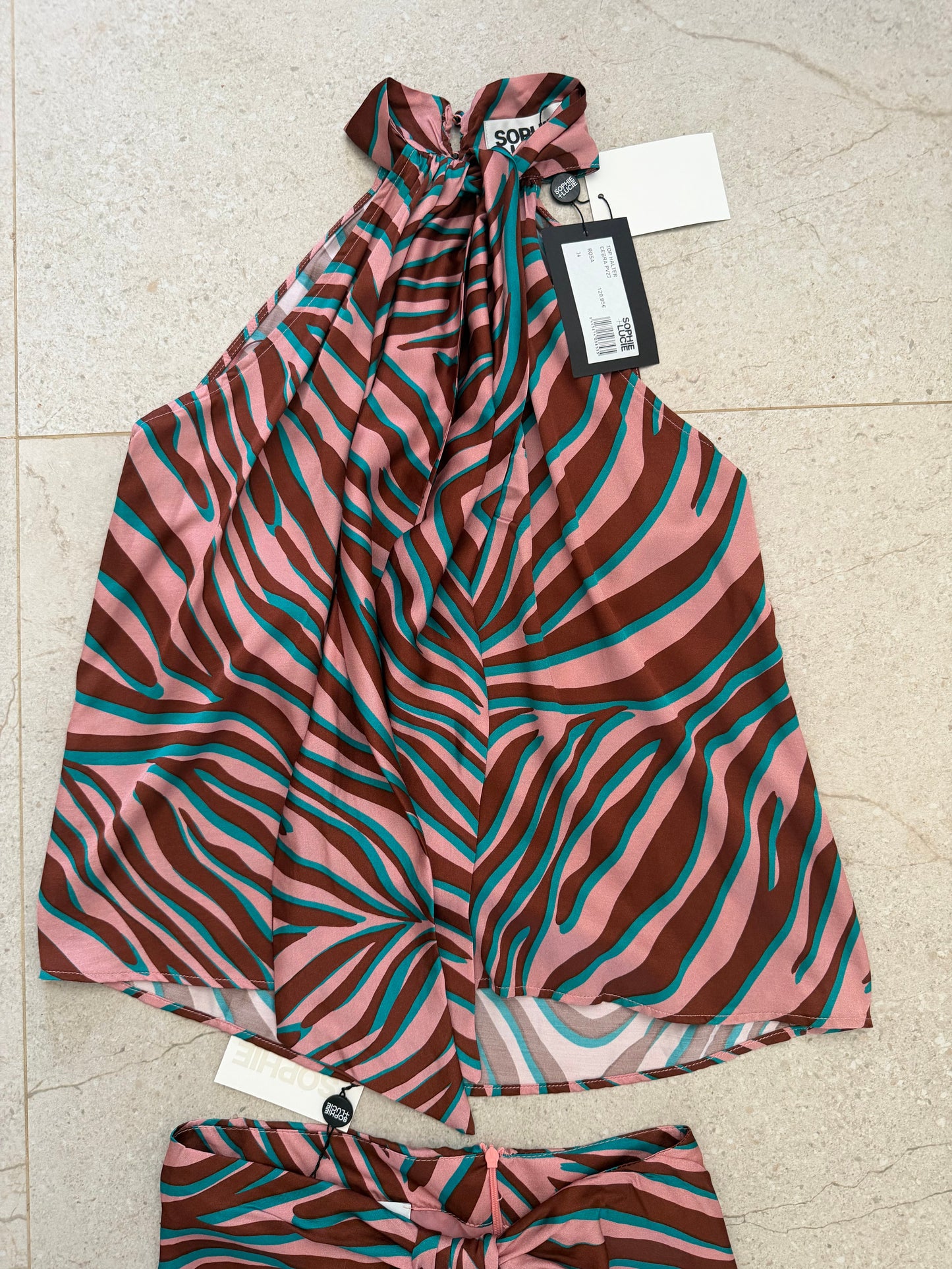 Top halter cebra