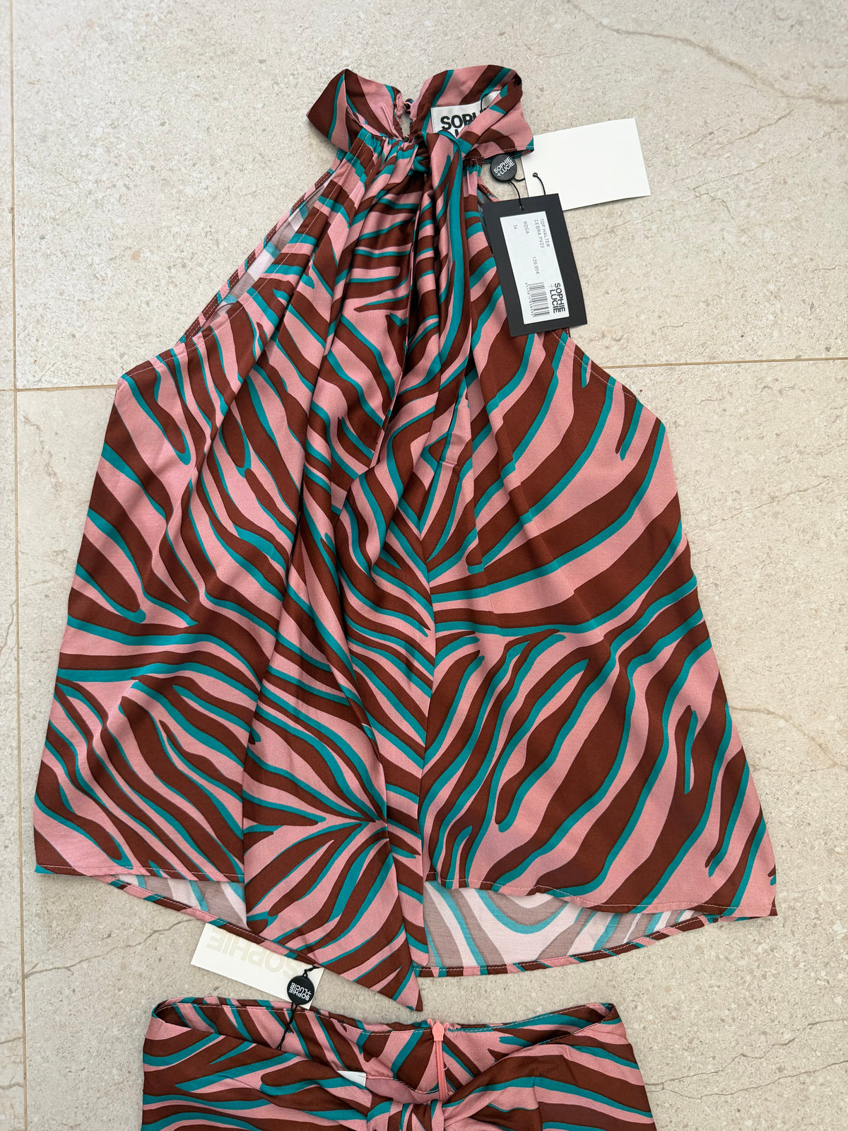 Top halter cebra