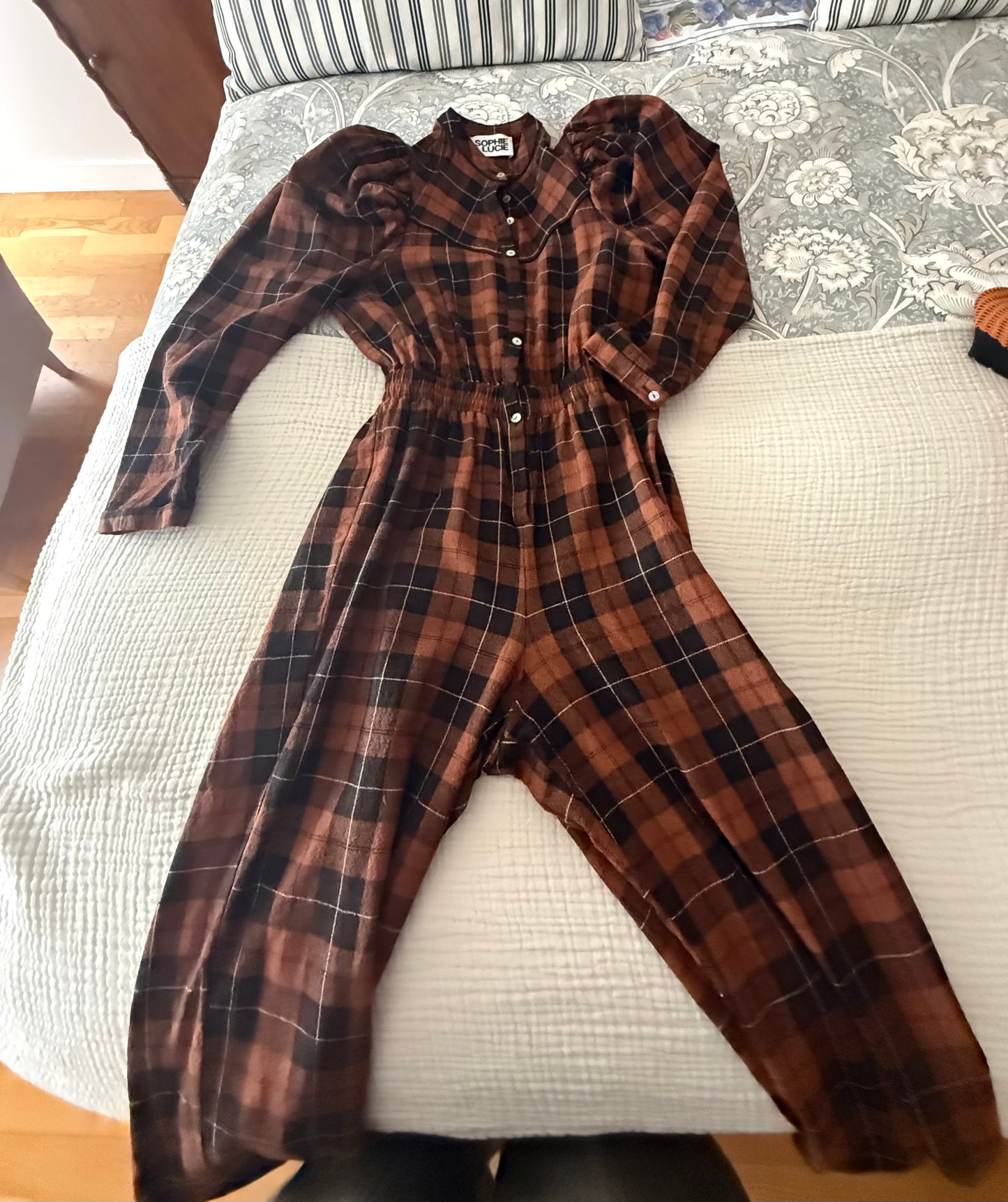 Checked jumpsuit