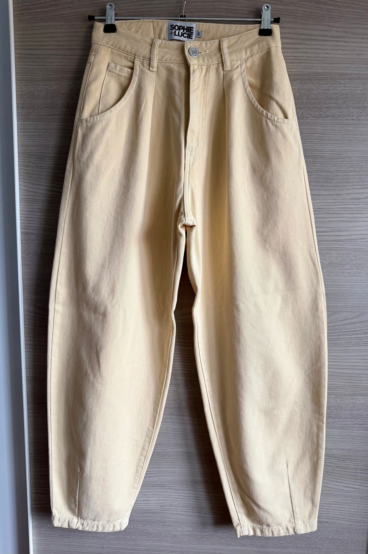 Boyfriend crema pantalones