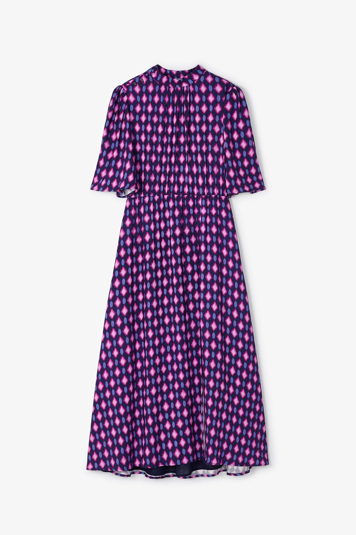 VESTIDO CAPUCHINA IKAT FRESA