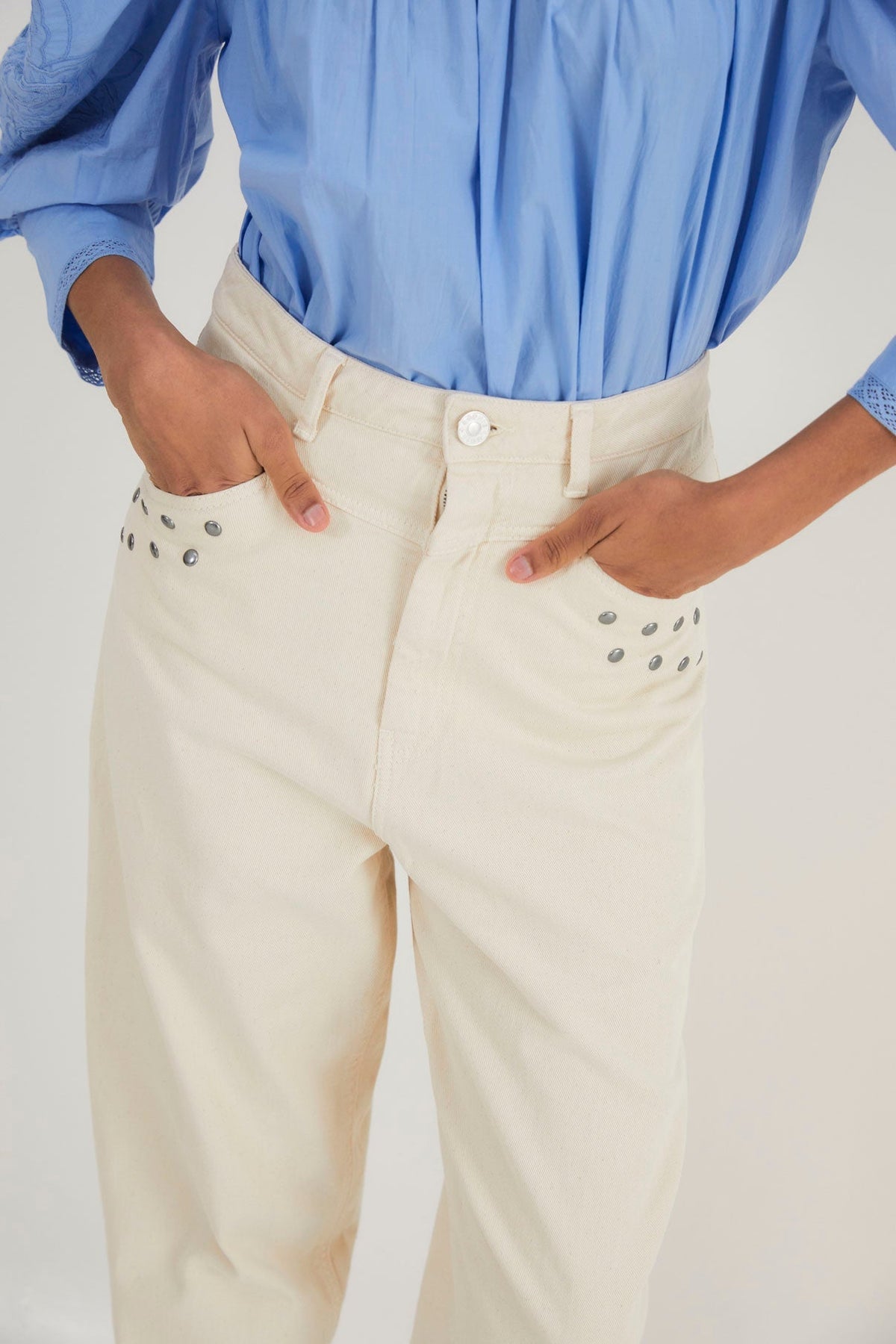 JEANS LUCCI TACHAS CRUDO