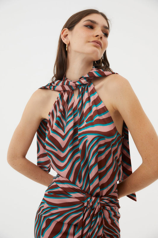 Top halter cebra