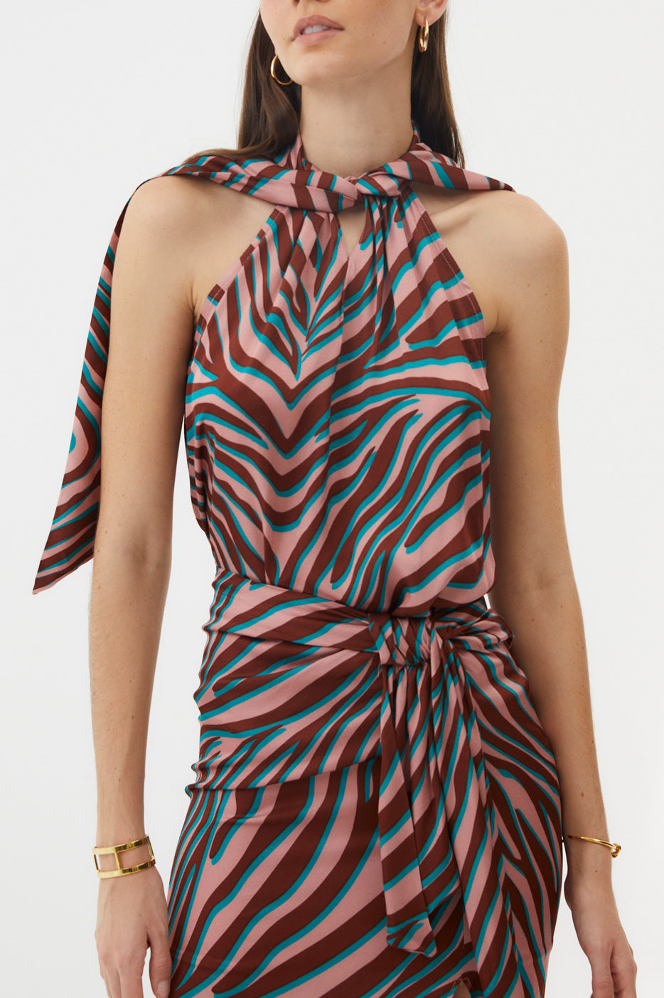 Top halter cebra