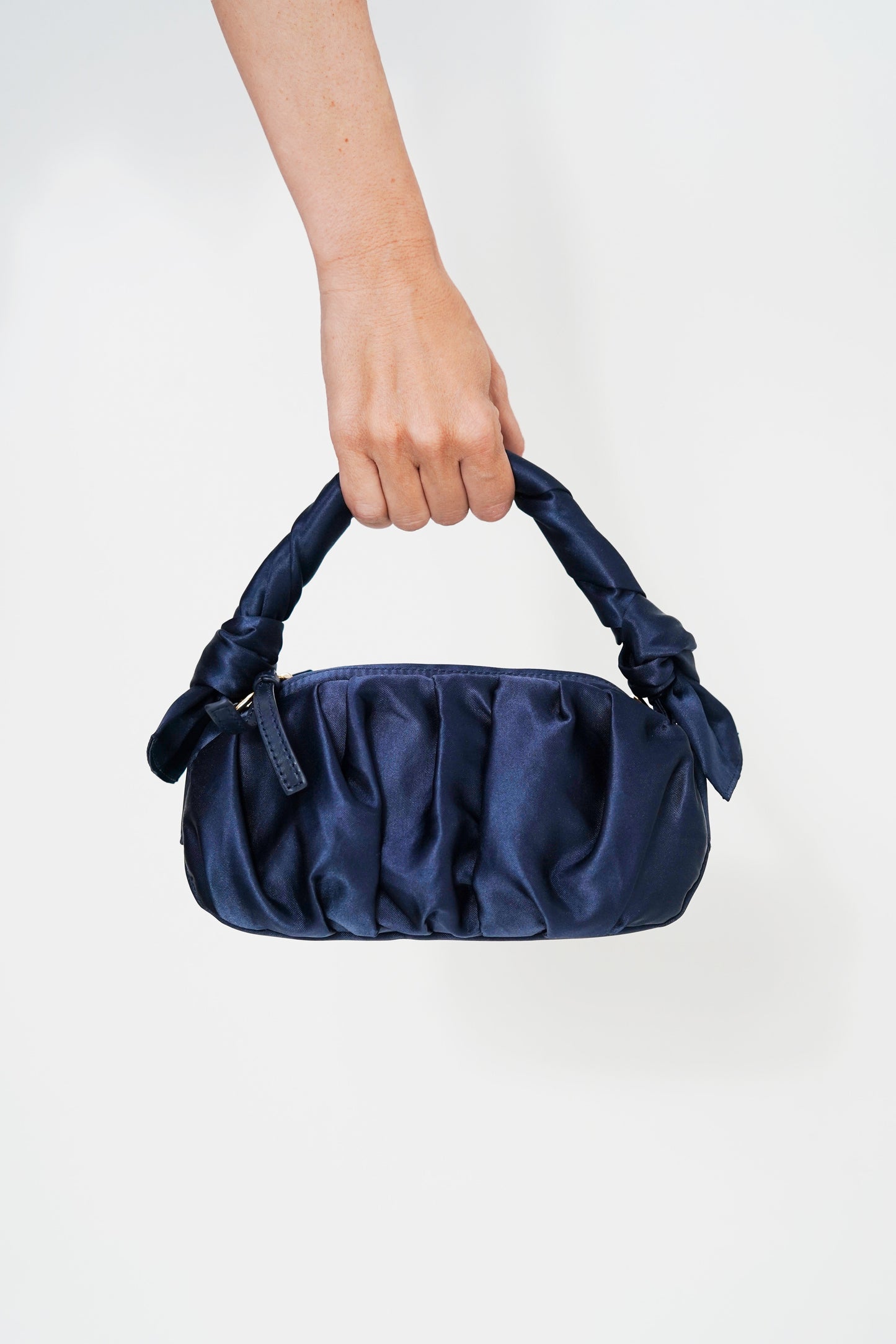MOI&SASS NAVY SATIN BAG