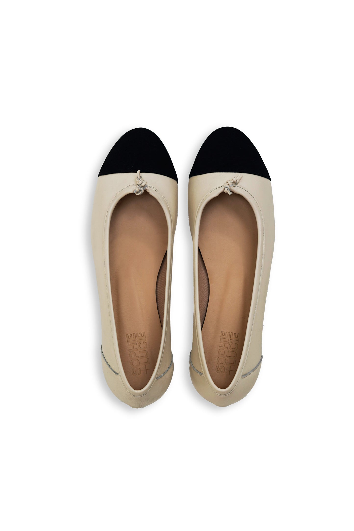 GRAZIA NUDE LEATHER BALLERINA