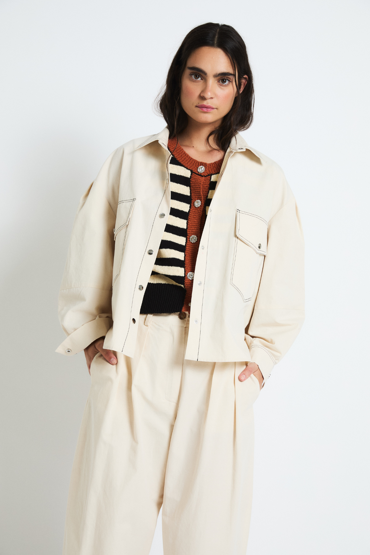PAULA SAFARI ECRU JACKET